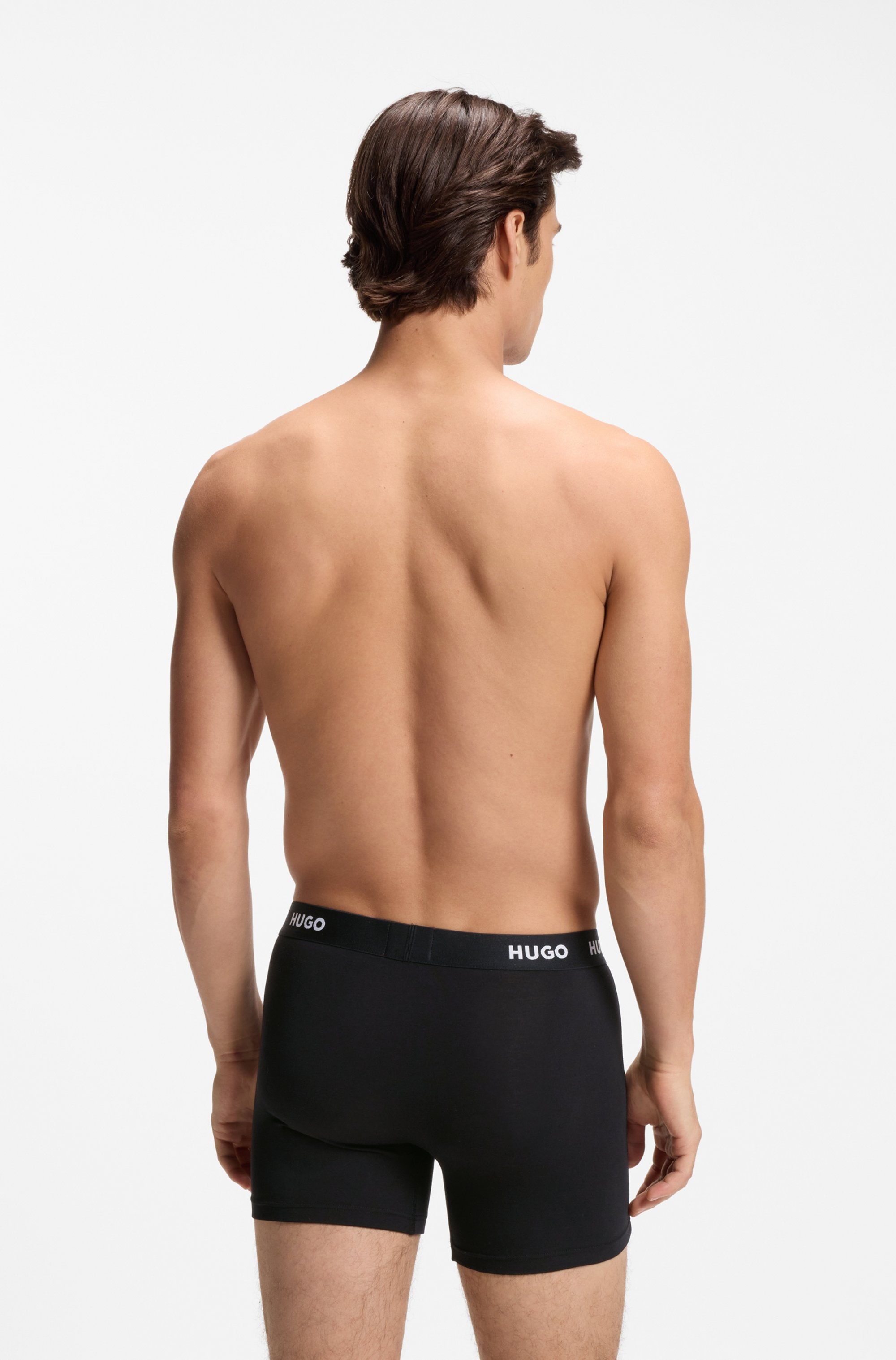 HUGO Underwear Boxer »BOXERBR TRIPLET PACK« 3 Stk. mit HUGO Logo-Elastikbund
