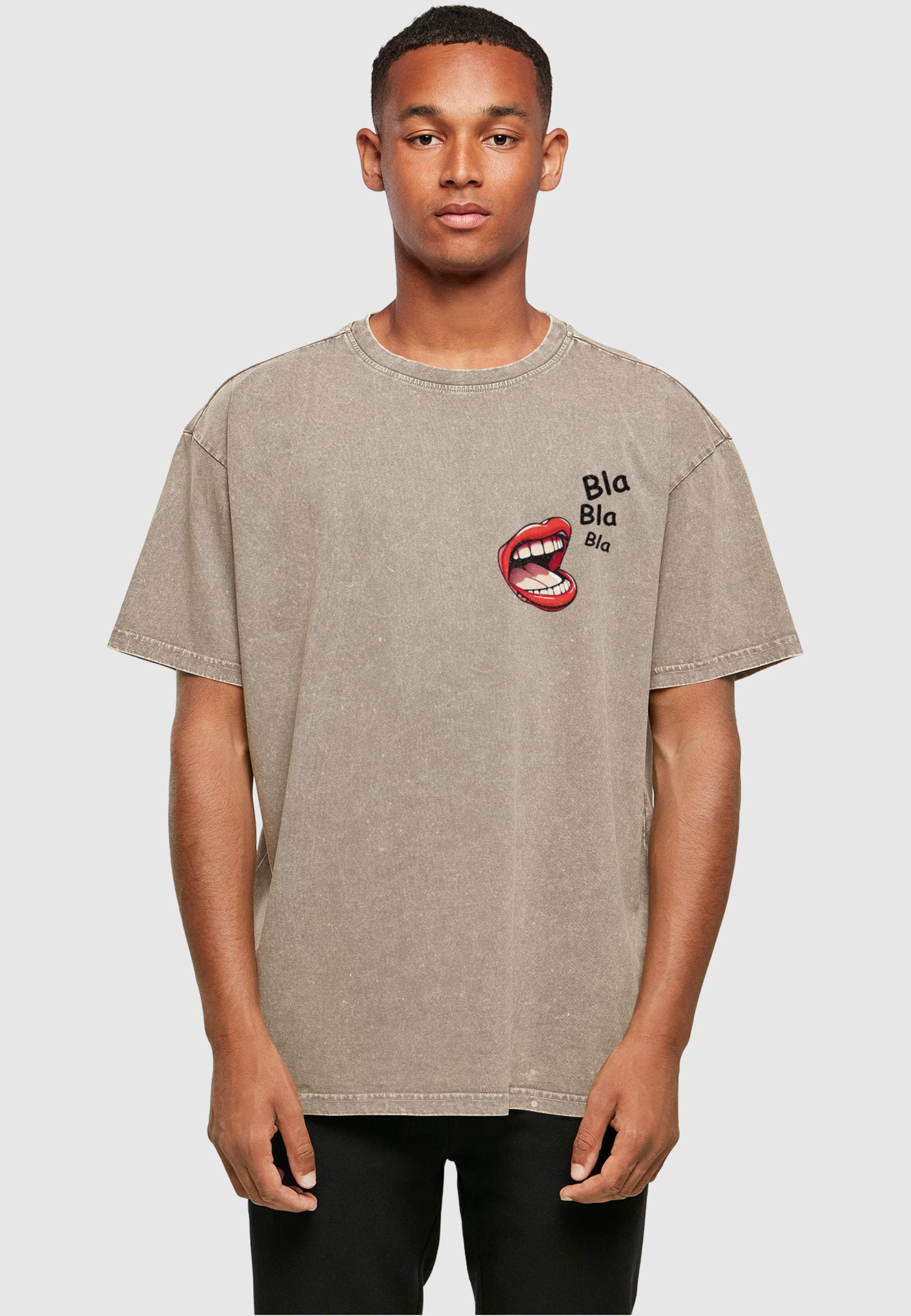 Merchcode T-Shirt »Merchcode Herren Bla Bla Bla Comic Acid Washed Oversized Tee«, (1 tlg.)