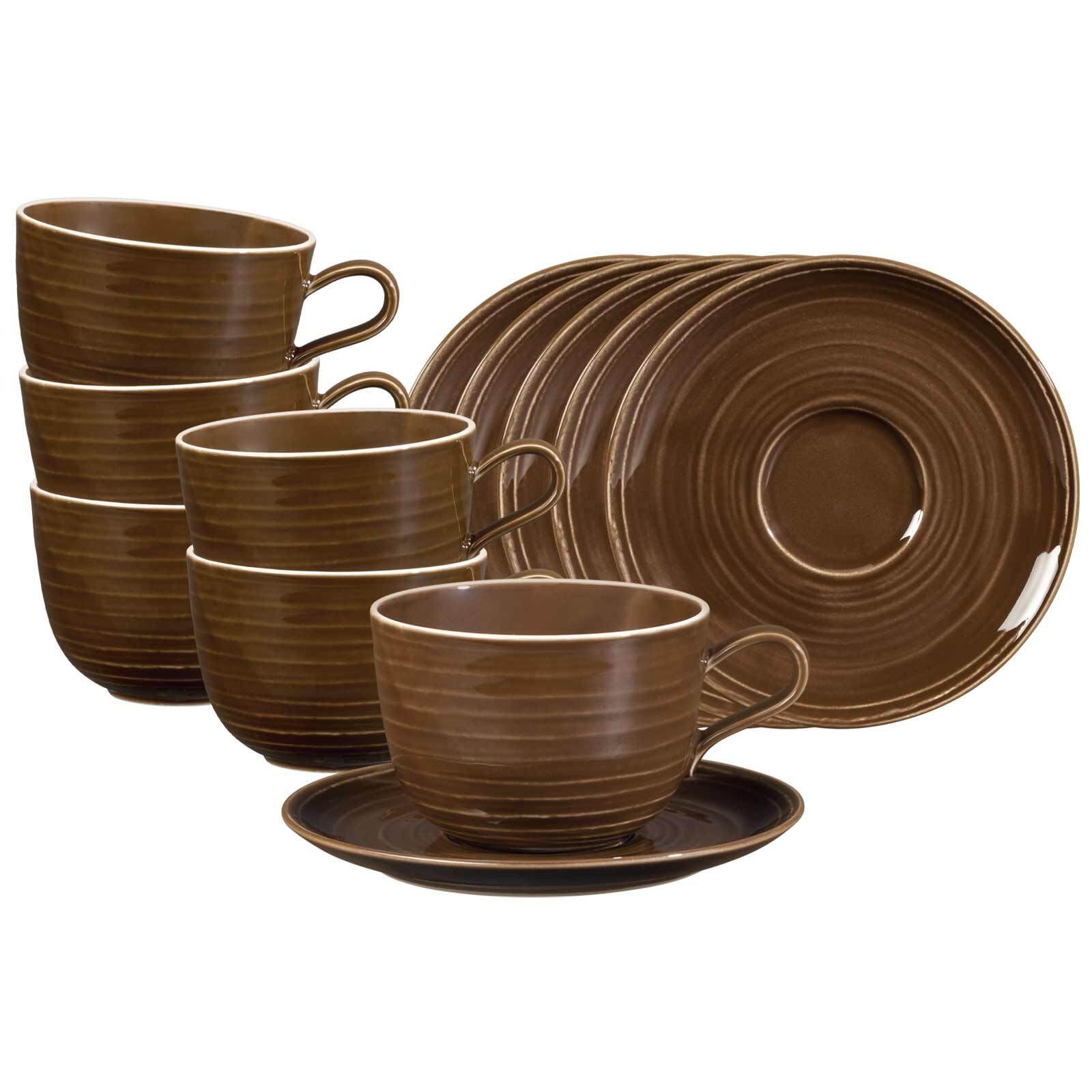 Seltmann Weiden Tasse "Milchkaffeetassen mit Untertassen Terra 400 ml 6er S günstig online kaufen