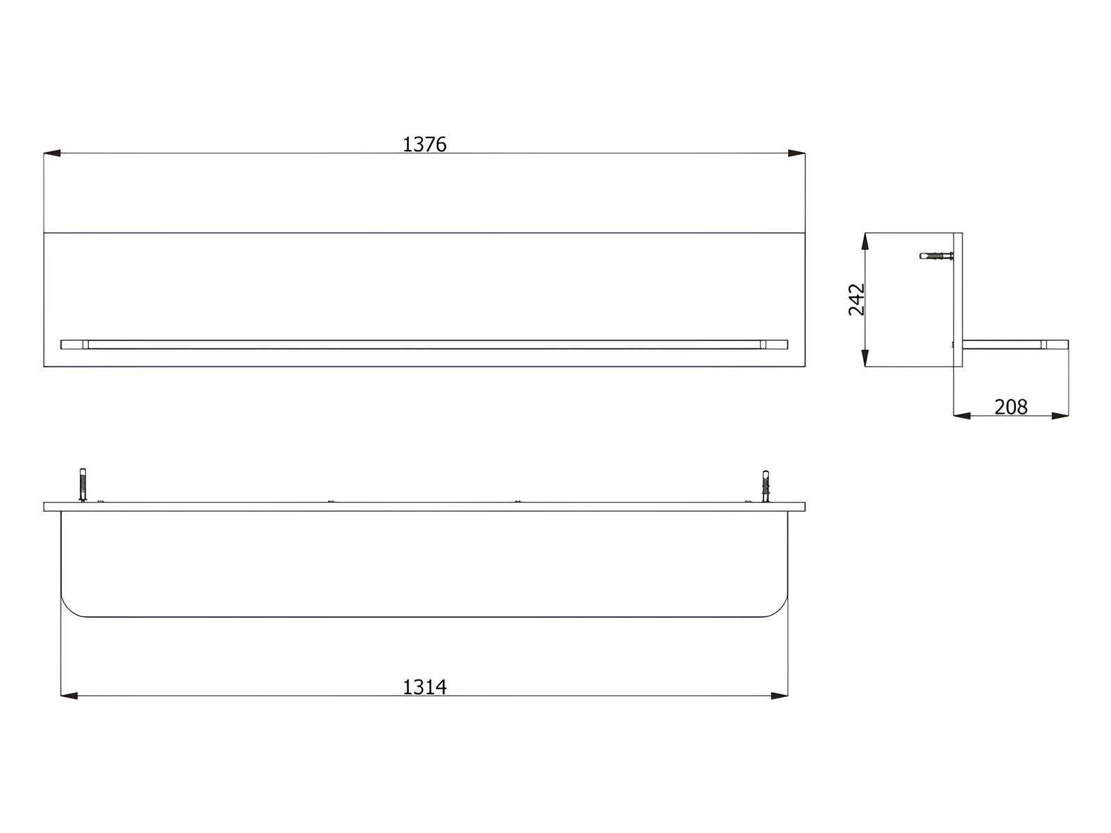 Home affaire Wandregal »Darwen Schwebendes Regal, Wandkonsole, Wandboard« Ablageboden, Wandmontiert,  Gesamtbreite 137,5 cm