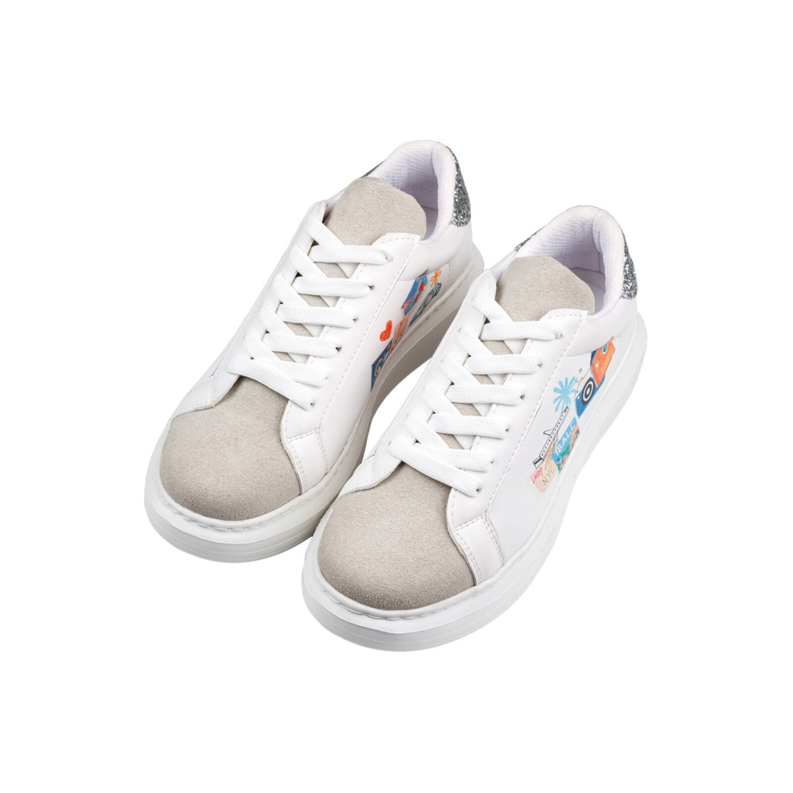 DOGO Sneaker »Verona Low-Top Sneaker Travel Collage Damen Sneaker«  Handgefertigt