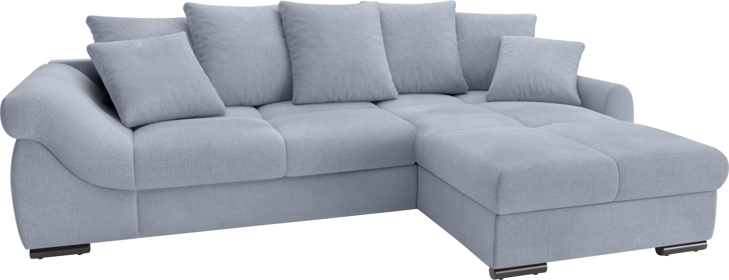 Mr. Couch Ecksofa »Livorno DuraFlex L-Form«, inkl. Hochschläfer-Bettauszug, XL-Bettkasten weiß beschichtet