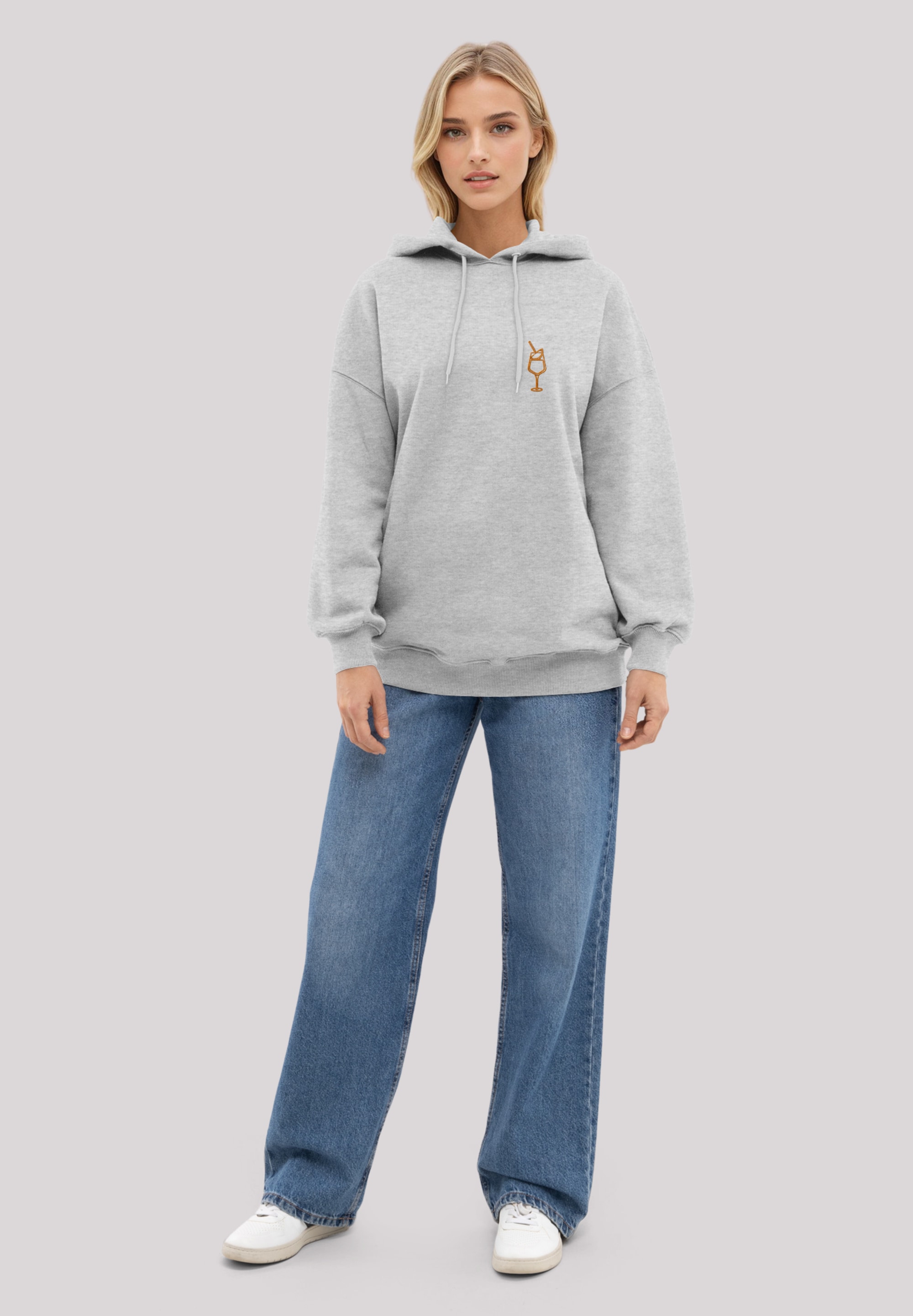 F4NT4STIC Kapuzenpullover »Orange Spritz Bestickt«, Premium Qualität