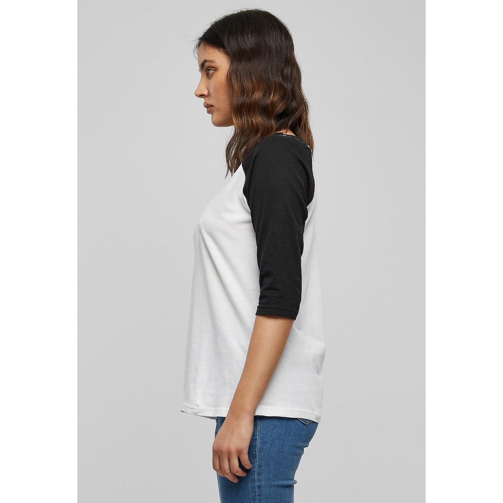 URBAN CLASSICS Kurzarmshirt »Damen Ladies 3/4 Contrast Raglan Tee«, (1 tlg.)