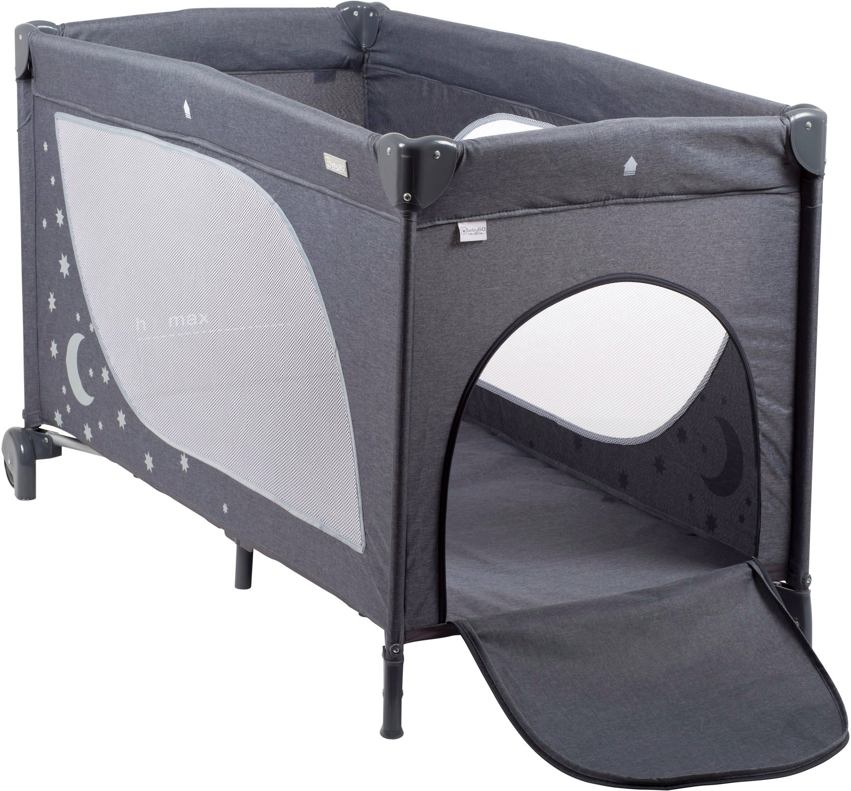 BabyGo Baby-Reisebett "Moonstars, grey" günstig online kaufen