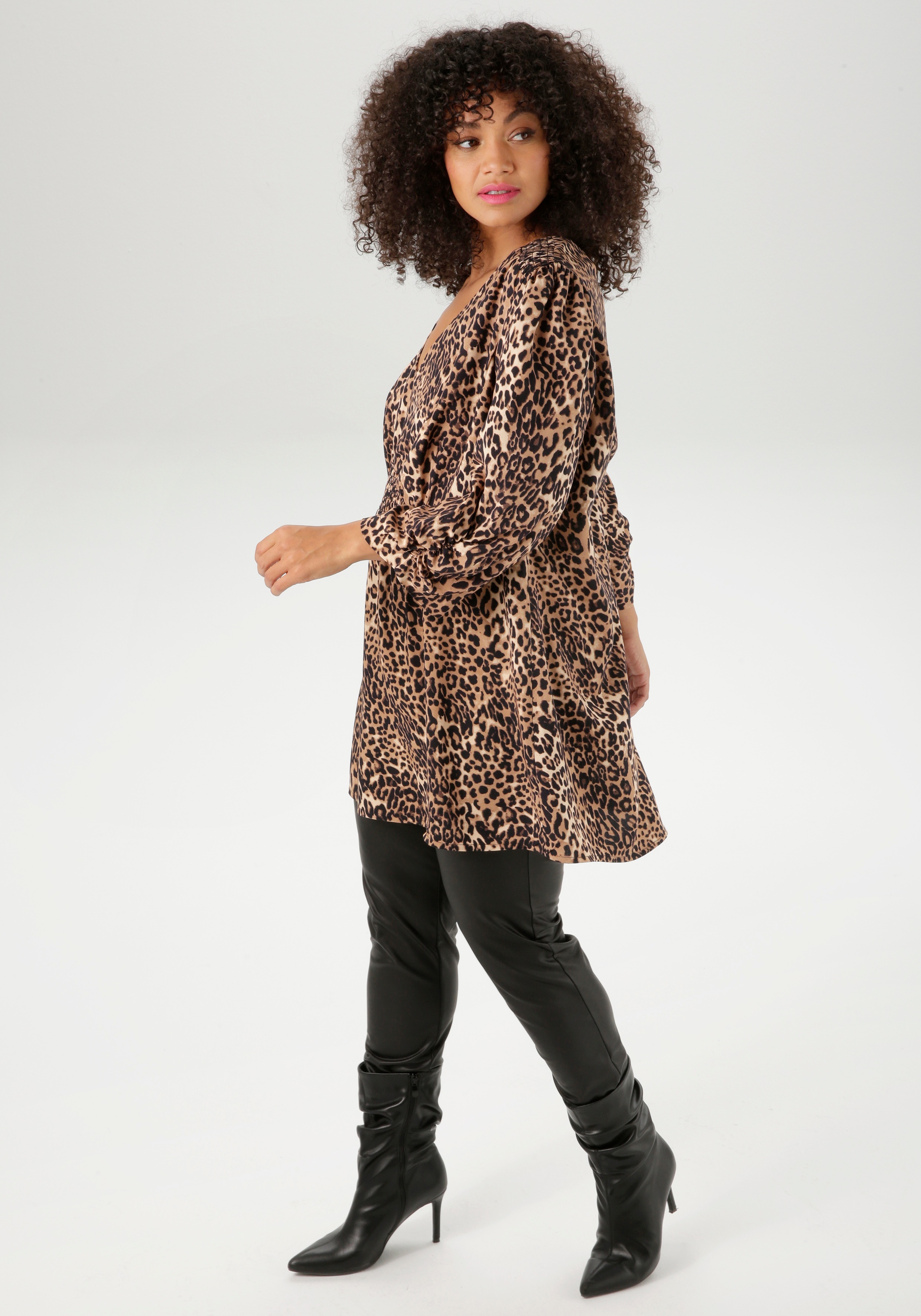 Thumbnail - Aniston PLUS Schlupfbluse in aktuellen Leoprint - NEUE KOLLEKTION