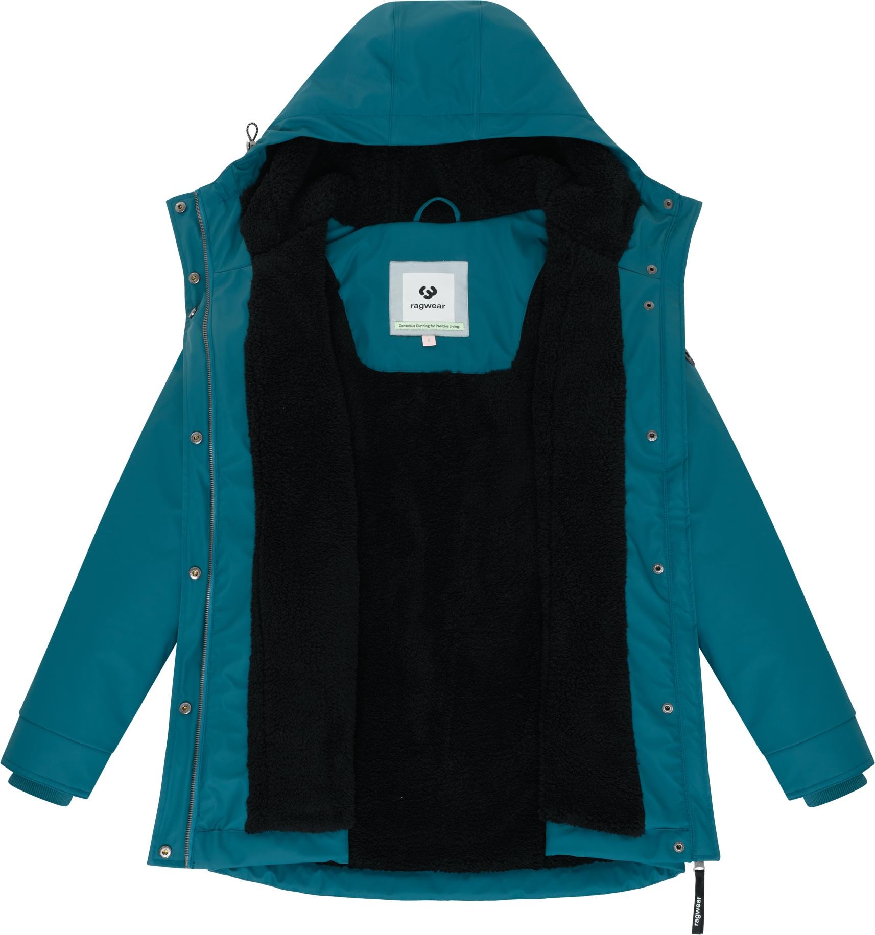 Ragwear Funktionsjacke »Monadis Rainy Warm«, mit Kapuze, Gefütterte Übergangsjacke mit Kapuze
