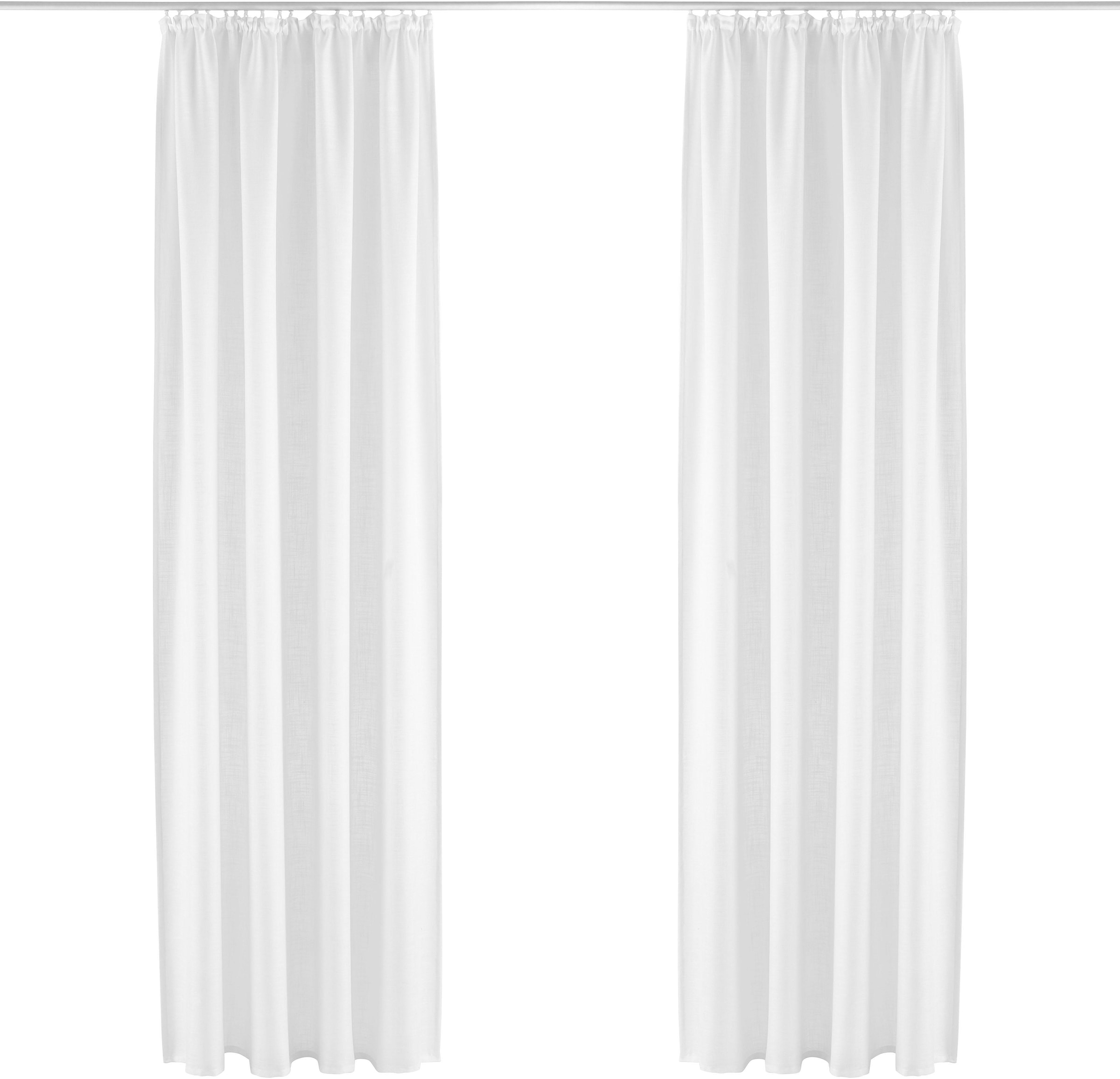 my home Gardine "Nora" Kräuselband 1 Stk. tlg. Leinenlook, Polyester, struk günstig online kaufen