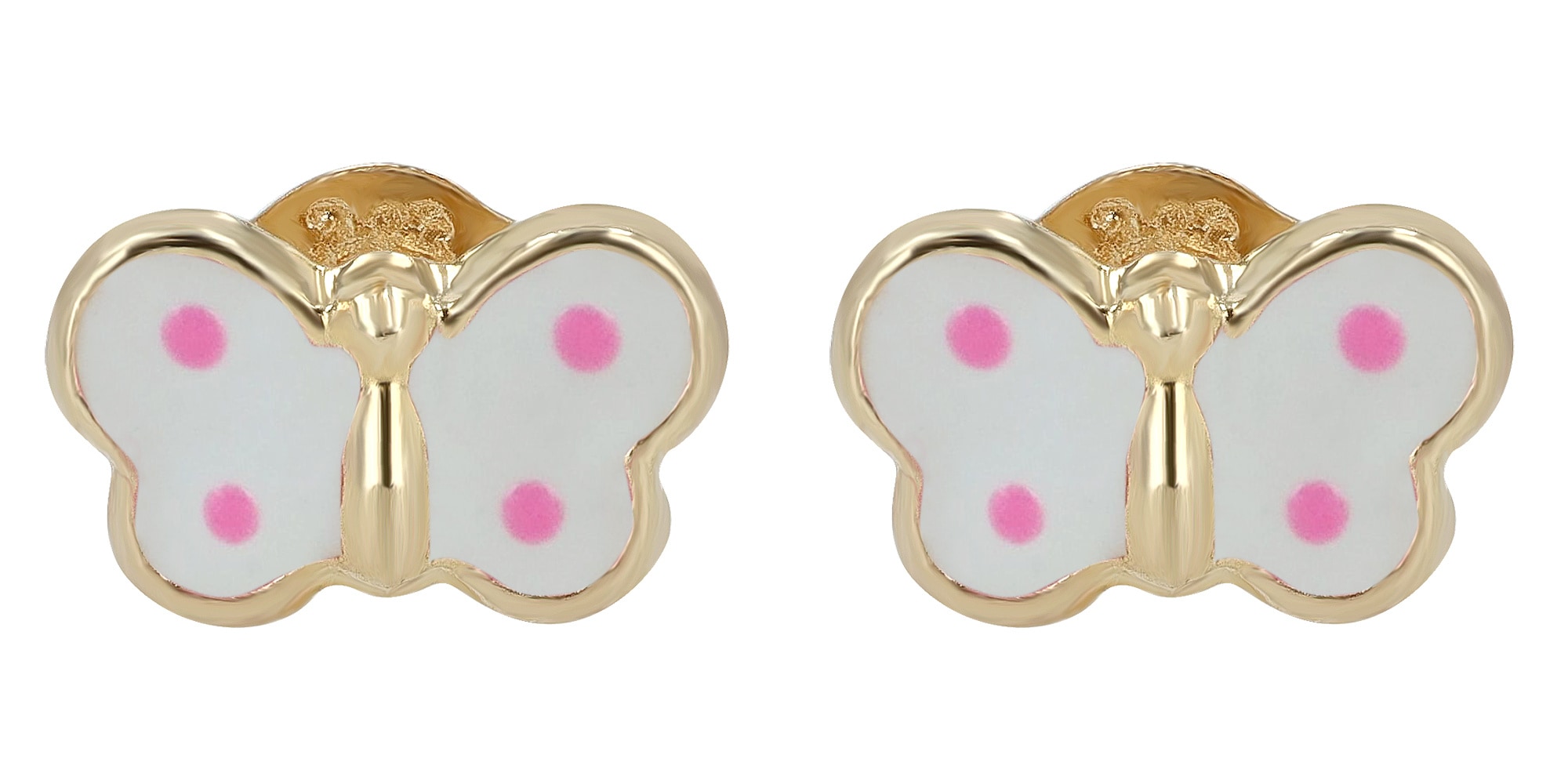 Adelia´s Paar Ohrhänger »Ohrringe – Ohrstecker aus 333 Gold mit Emaille« Schöne Geschenkidee zum Jubiläum