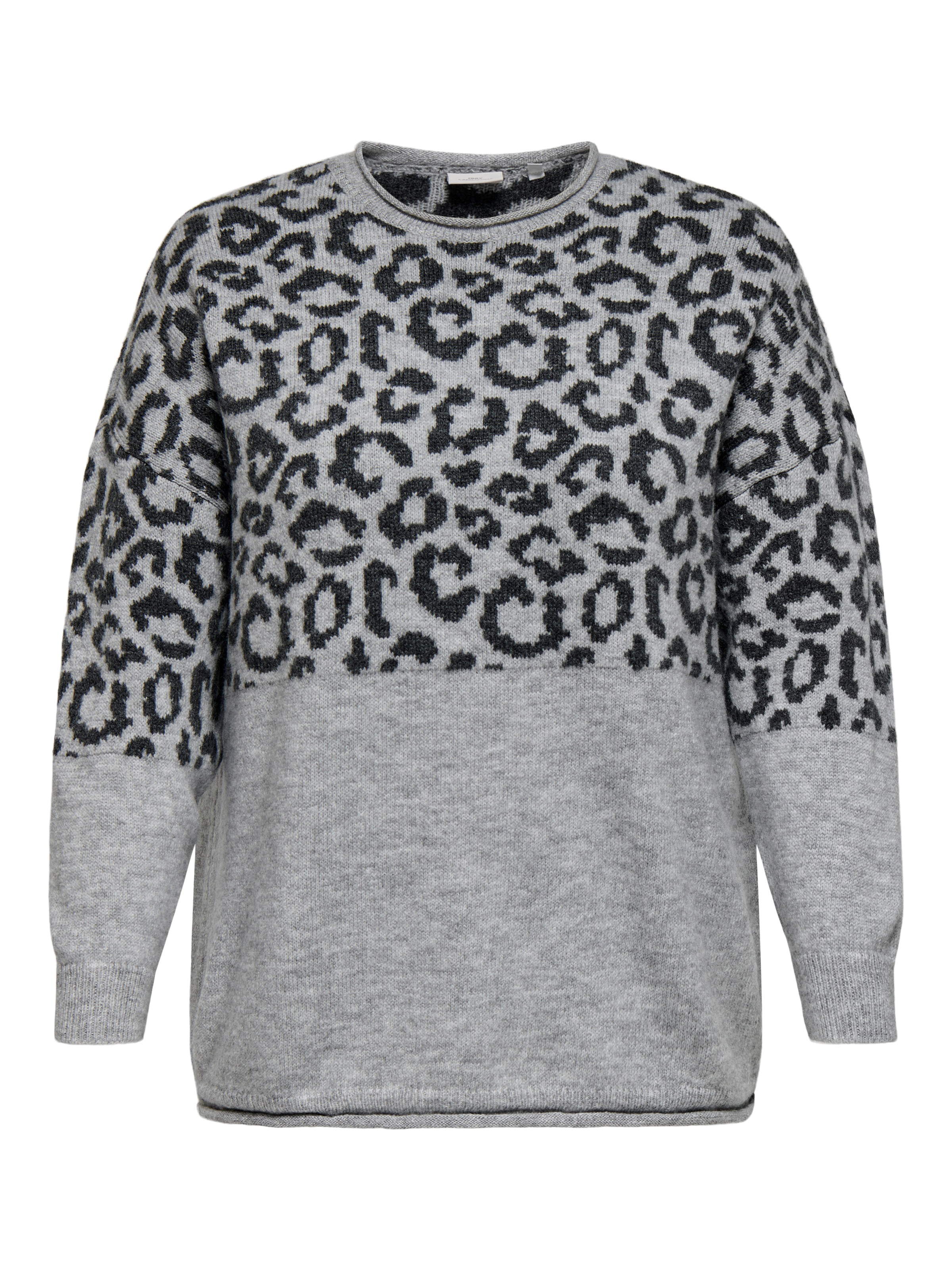 ONLY CARMAKOMA Rundhalspullover »CARJADE ZEBRA L/S O-NECK KNT«
