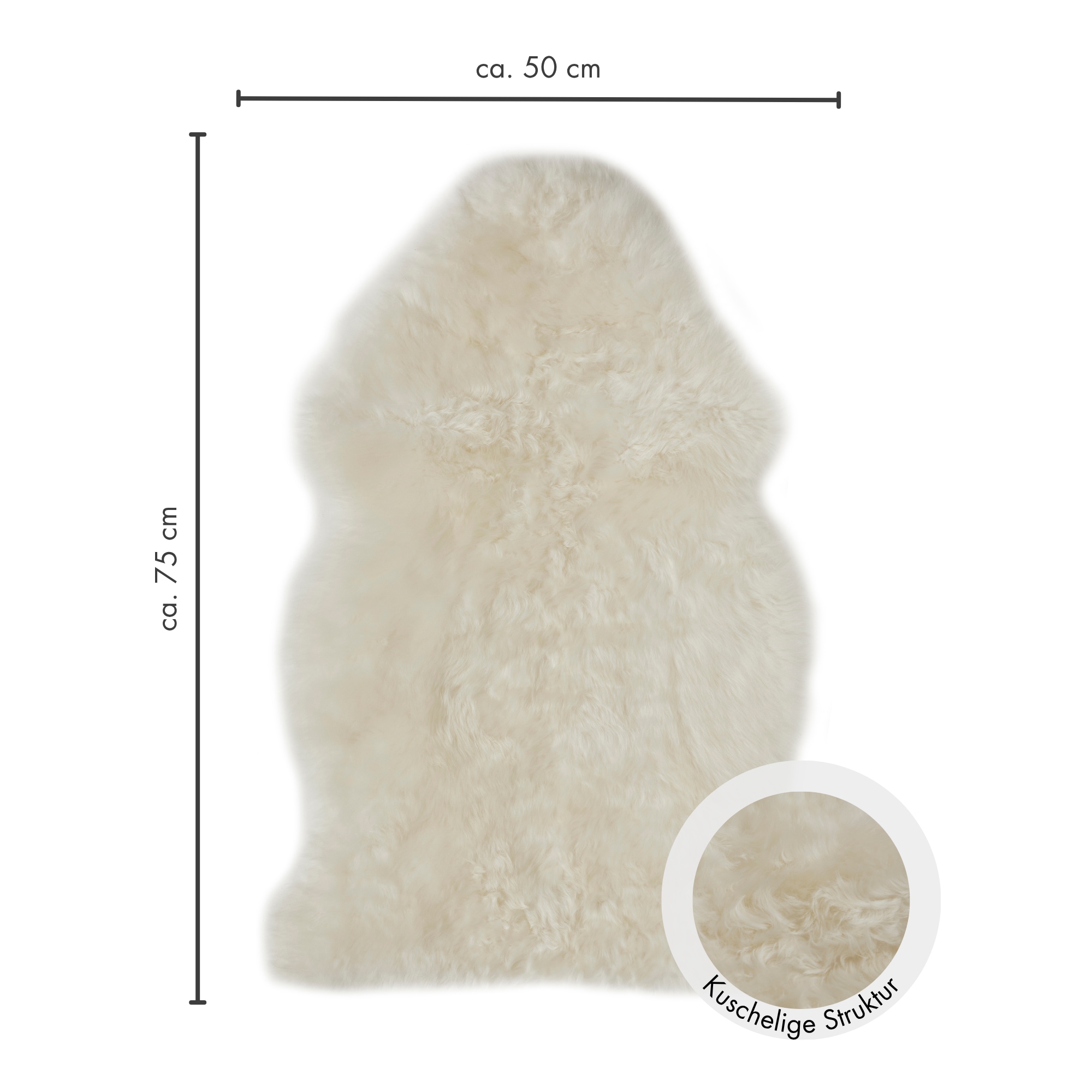 LUXOR living Fellteppich »Schaffell - Kurzfell« fellförmig 30 mm Höhe echtes Schaffell, weich & flauschig,