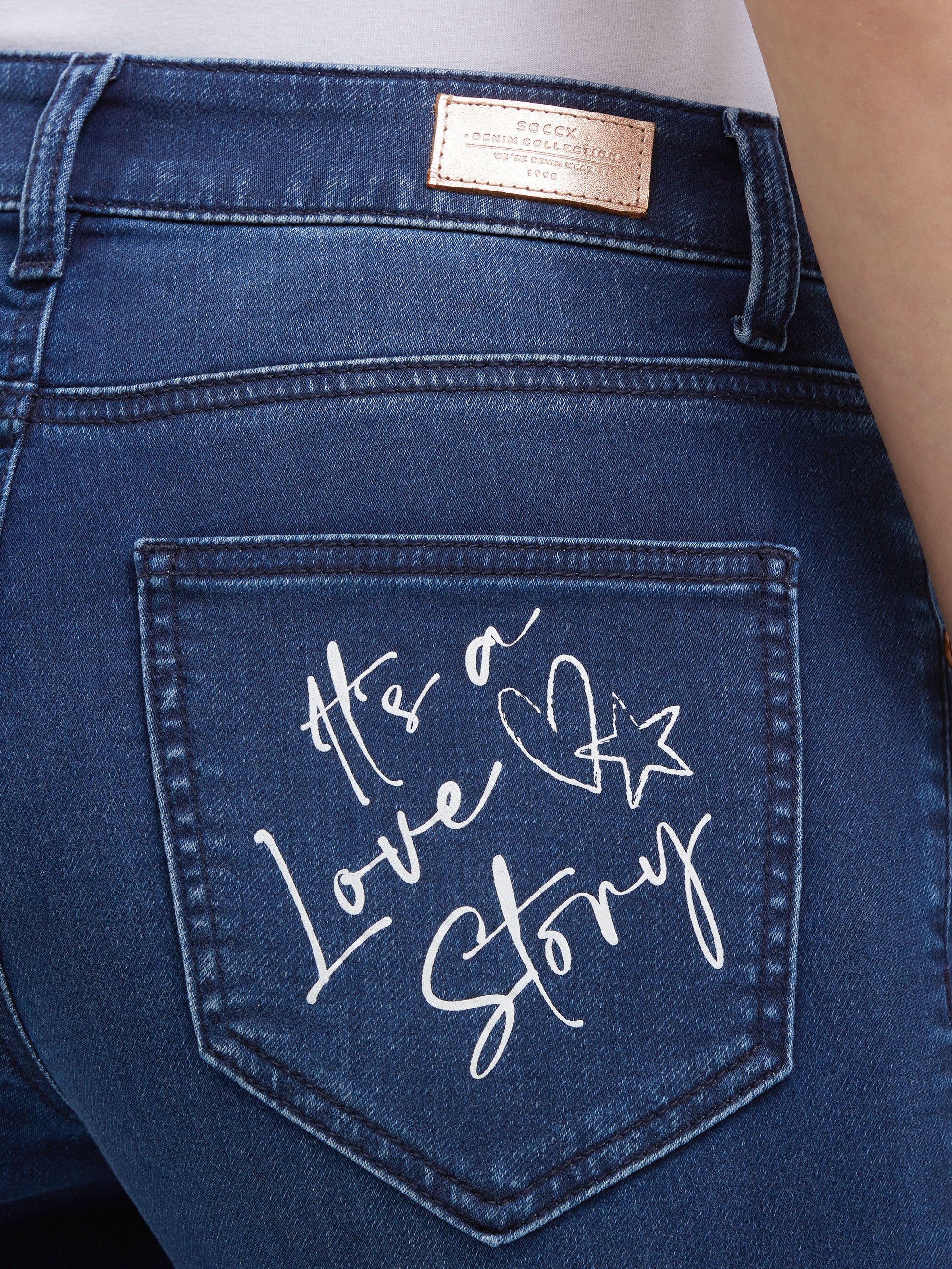 SOCCX Slim-fit-Jeans mit normaler Leibhöhe