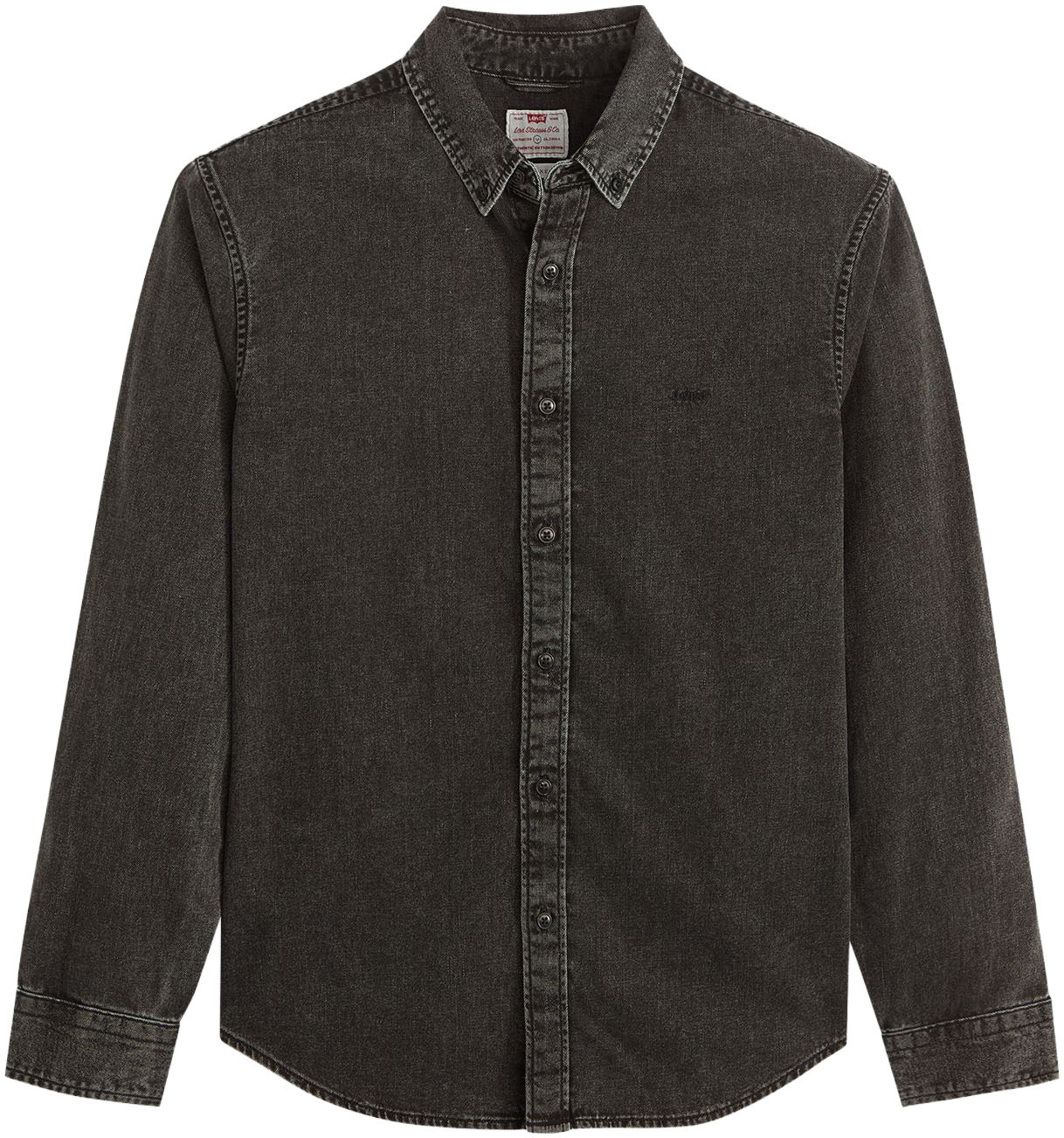 Levi's® Langarmhemd »AUTHENTIC BUTTON DOWN«, mit Ton-in-Ton Logostickerei auf der Brust