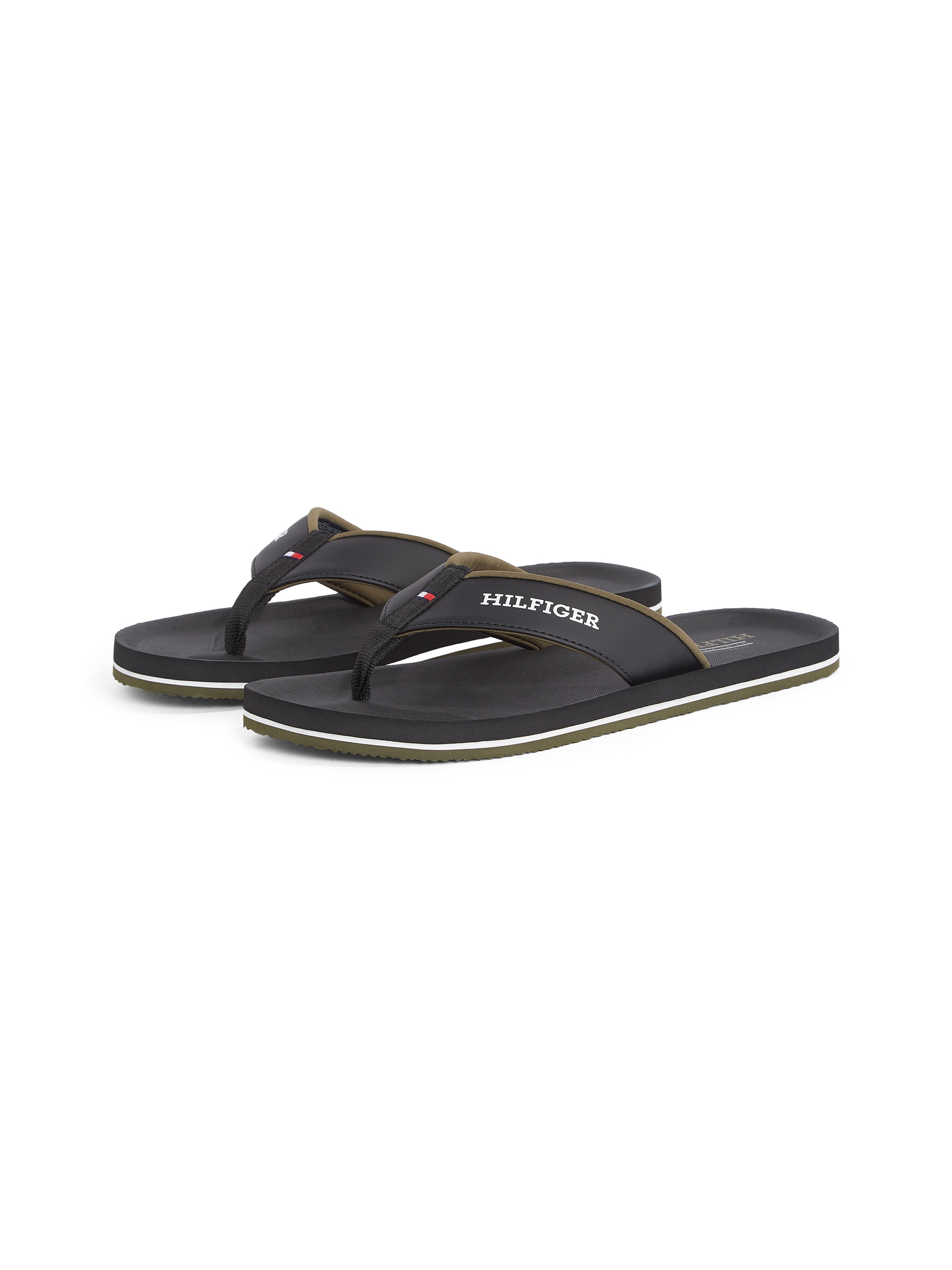 TOMMY HILFIGER Zehentrenner »PADDED COMFORT HILFIGER B SANDAL«, Dianette, Sommerschuh, Schlappen,...