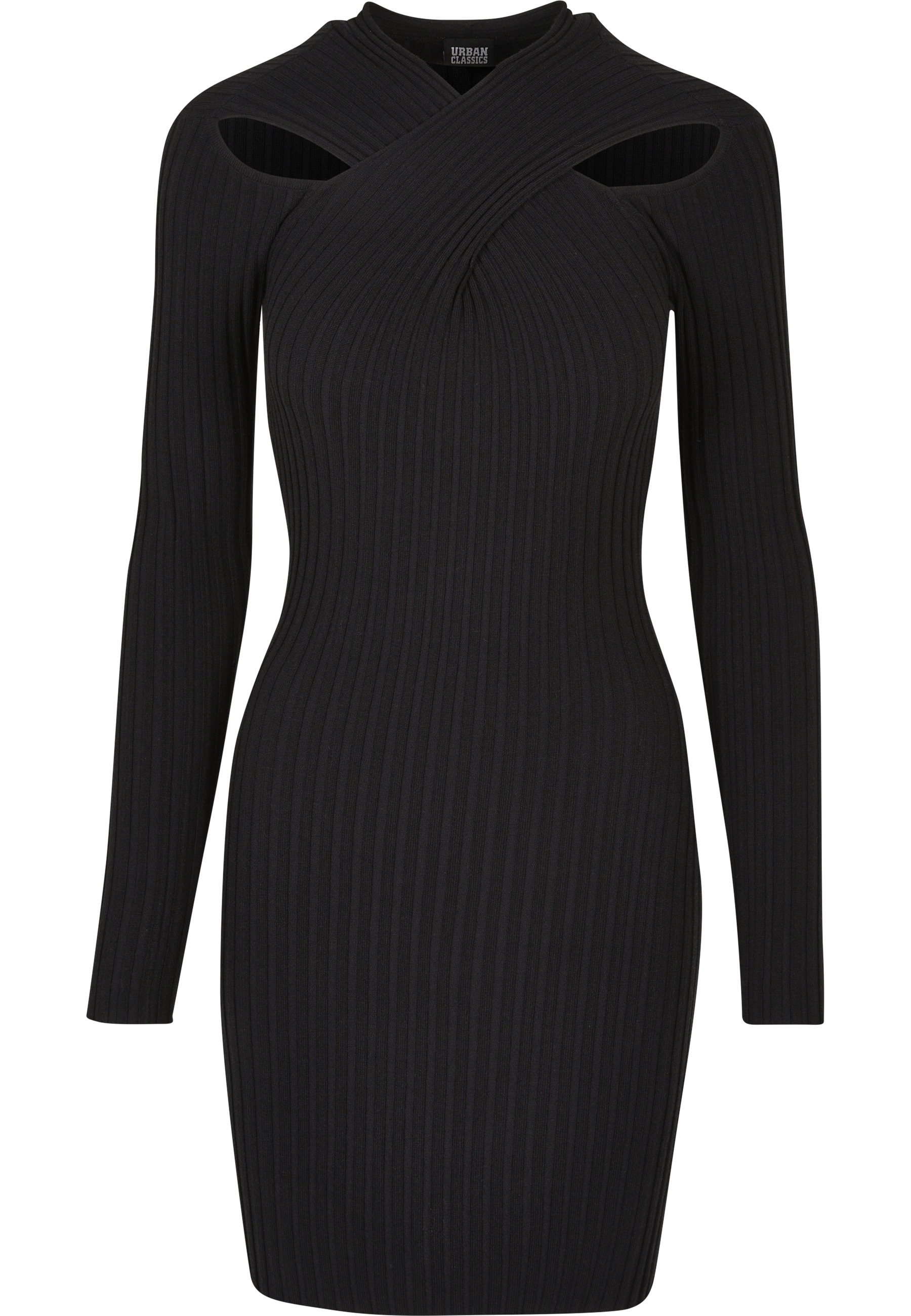 URBAN CLASSICS A-Linien-Kleid "Urban Classics Damen Ladies Crossed Rib Knit Dress" 1 Stk. tlg.