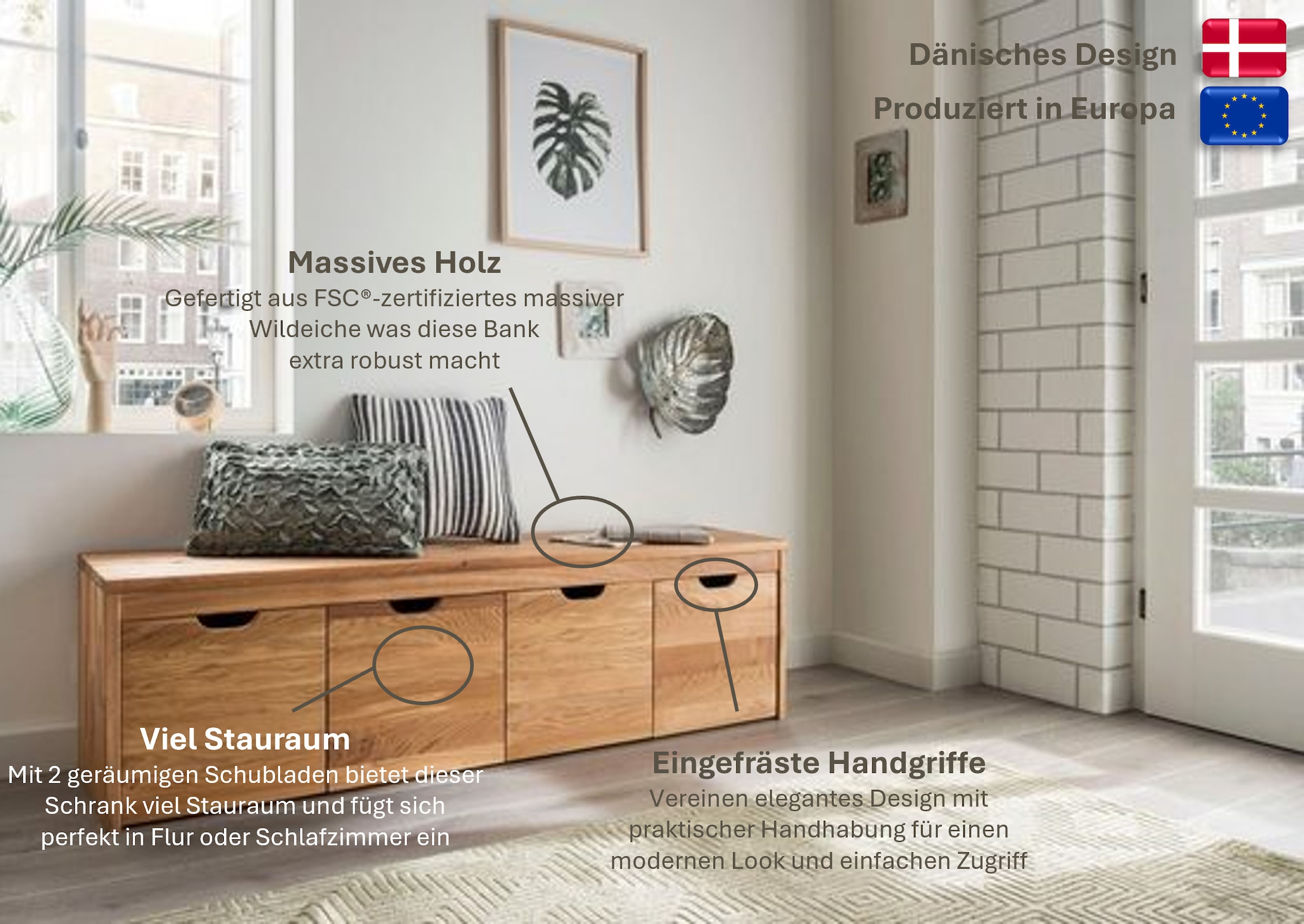 Home affaire Schuhbank "Dura Schuhbank incl. Schubladen funktionell und sta günstig online kaufen