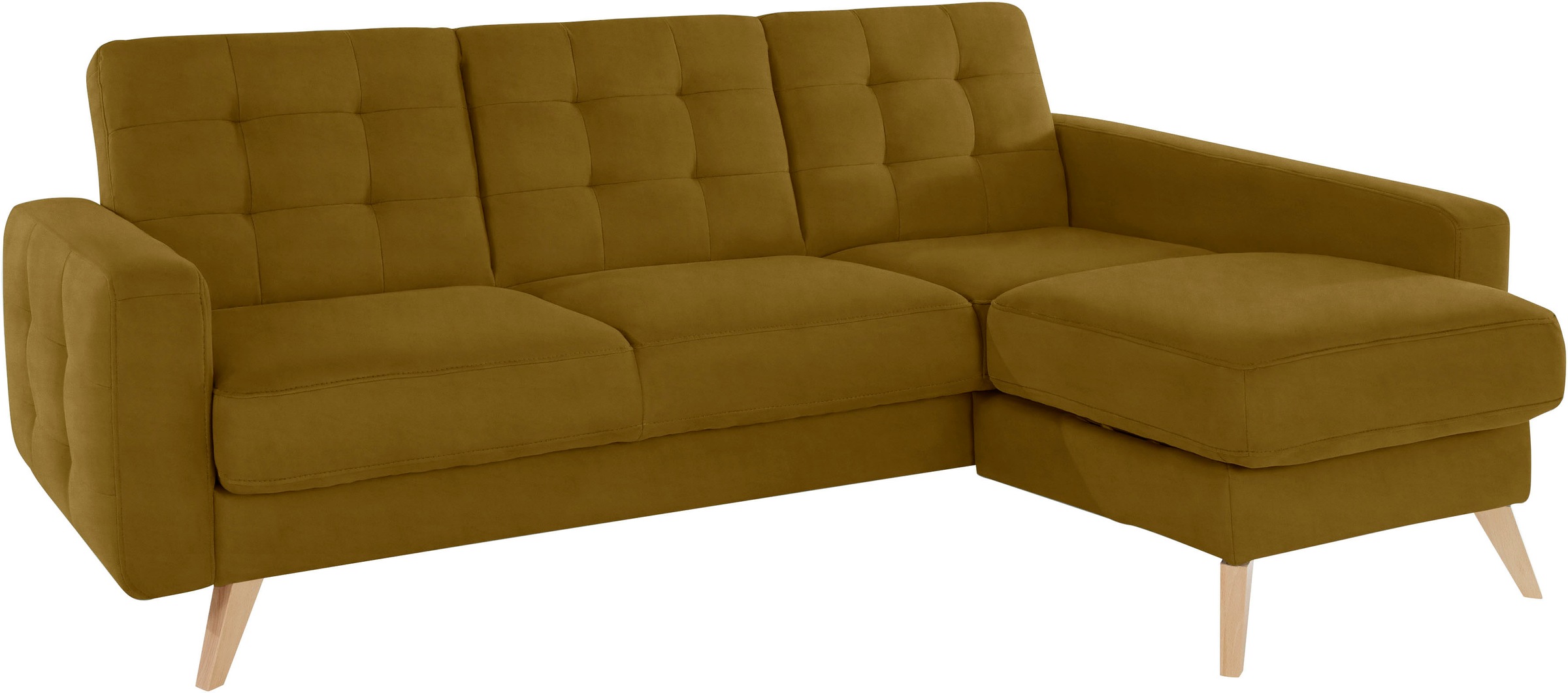 exxpo - sofa fashion Ecksofa »Nappa, kompakt und komfortabel, bequem, zeitloses Design, L-Form«, tolle Detailverarbeitung, inkl. Bettfunktion und Bettkasten