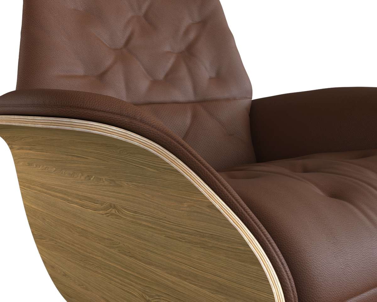FLEXLUX Relaxsessel »Volden elektrischer Funktionsessel«, Größe M, Rücken & Fußteil elektrisch, Akku, Arml. Eiche, Fuß schwarz