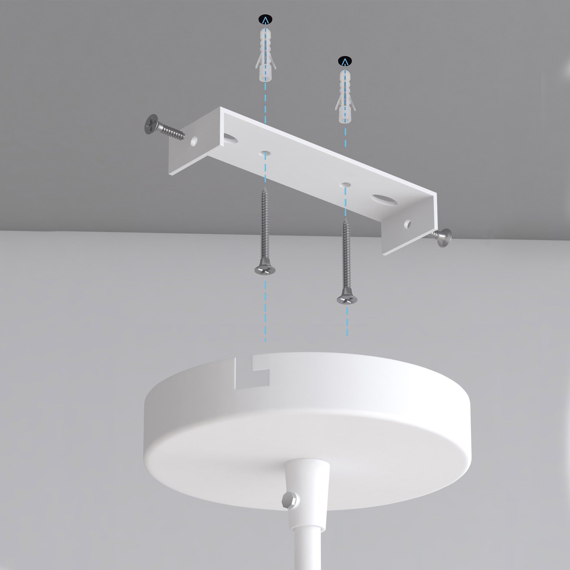 B.K.Licht Pendelleuchte »Auriga«, 2 flammig, Leuchtmittel E27 | ohne Leuchtmittel, Design Hängelampe Hängeleuchte weiß-gold Wohnzimmer Esszimmer E27