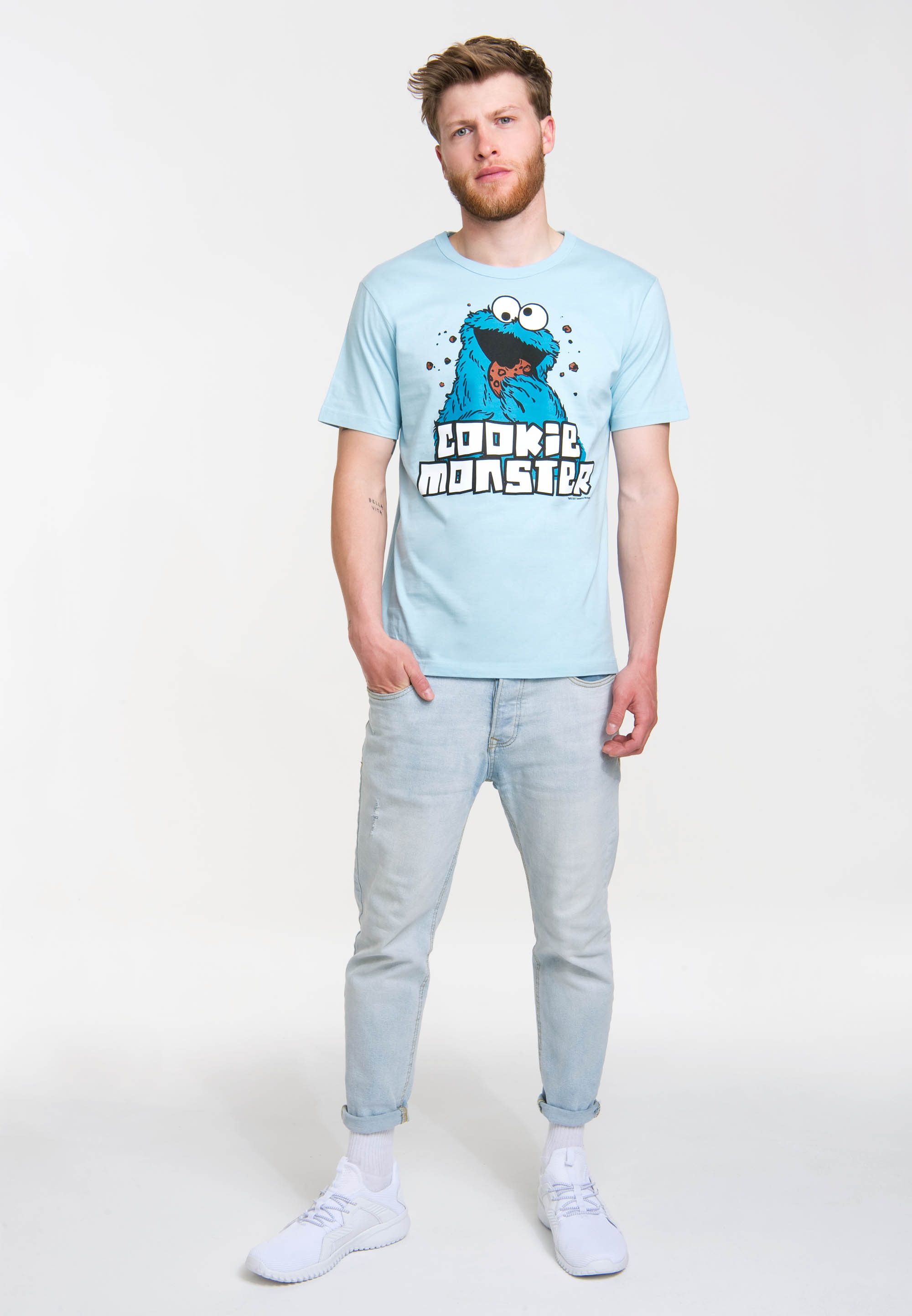 | T-Shirt für coolem »Sesamstrasse ▷ - LOGOSHIRT BAUR Krümelmonster«, mit Print