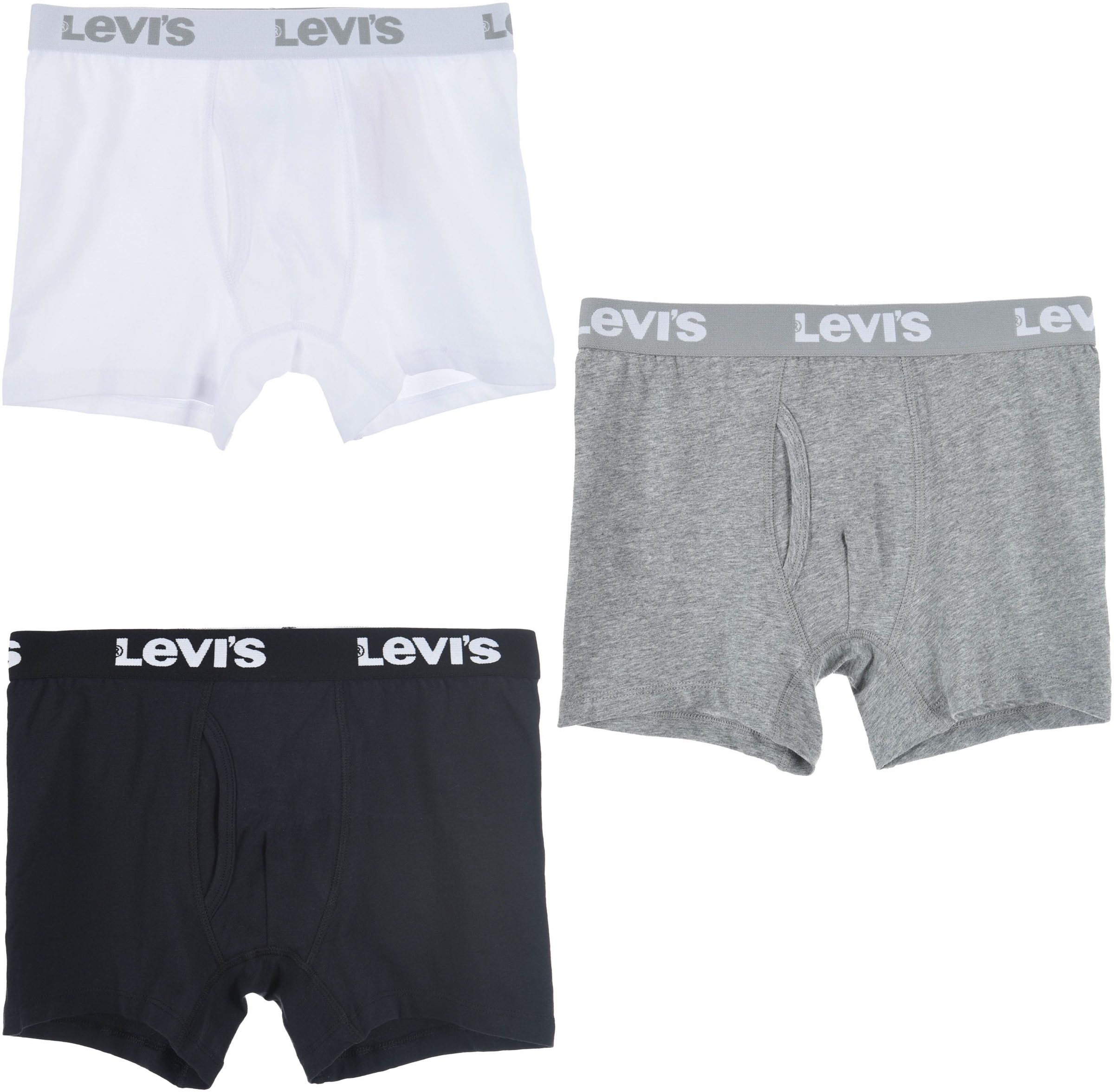 LEVI'S KIDS Jungen Boxershorts "BOXER BRIEF", Gr. S, schwarz-weiß, Obermaterial: 95% Baumwolle, 5% Elasthan, Unterhosen, for BOYS