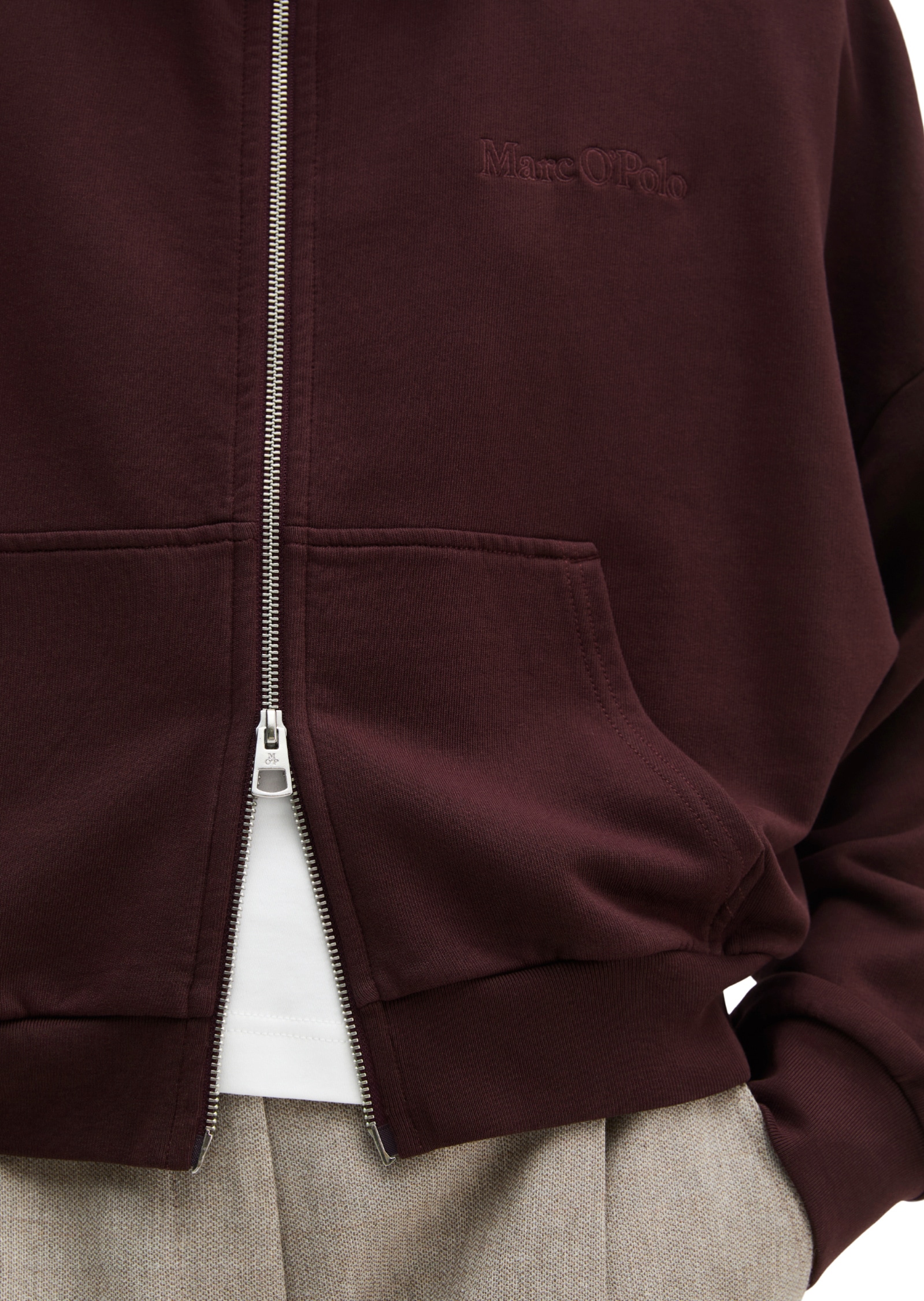Marc O'Polo Sweatjacke »mit recycelter Baumwolle«