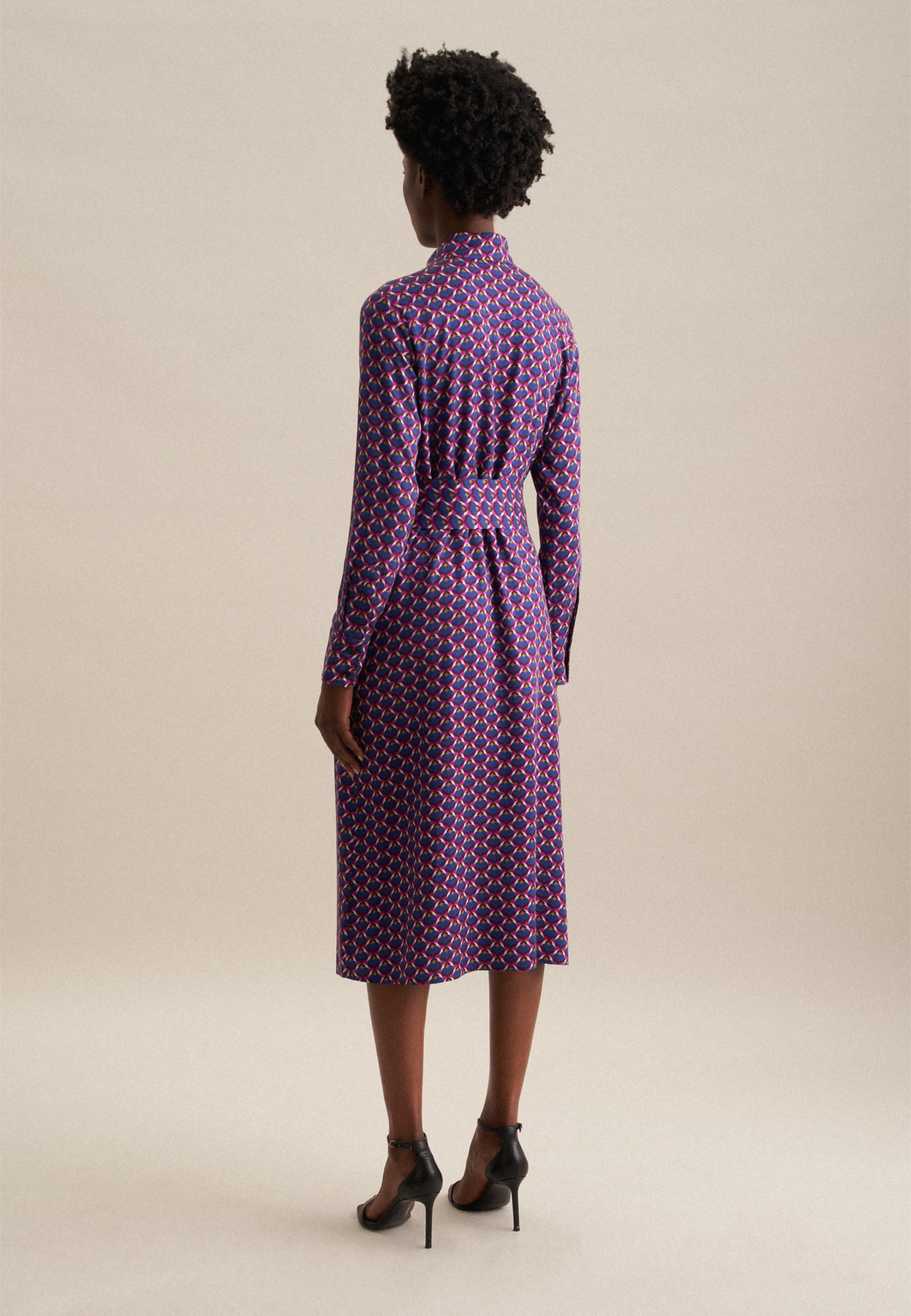 seidensticker Sommerkleid "Schwarze Rose" 1/1 Kragen Druck günstig online kaufen