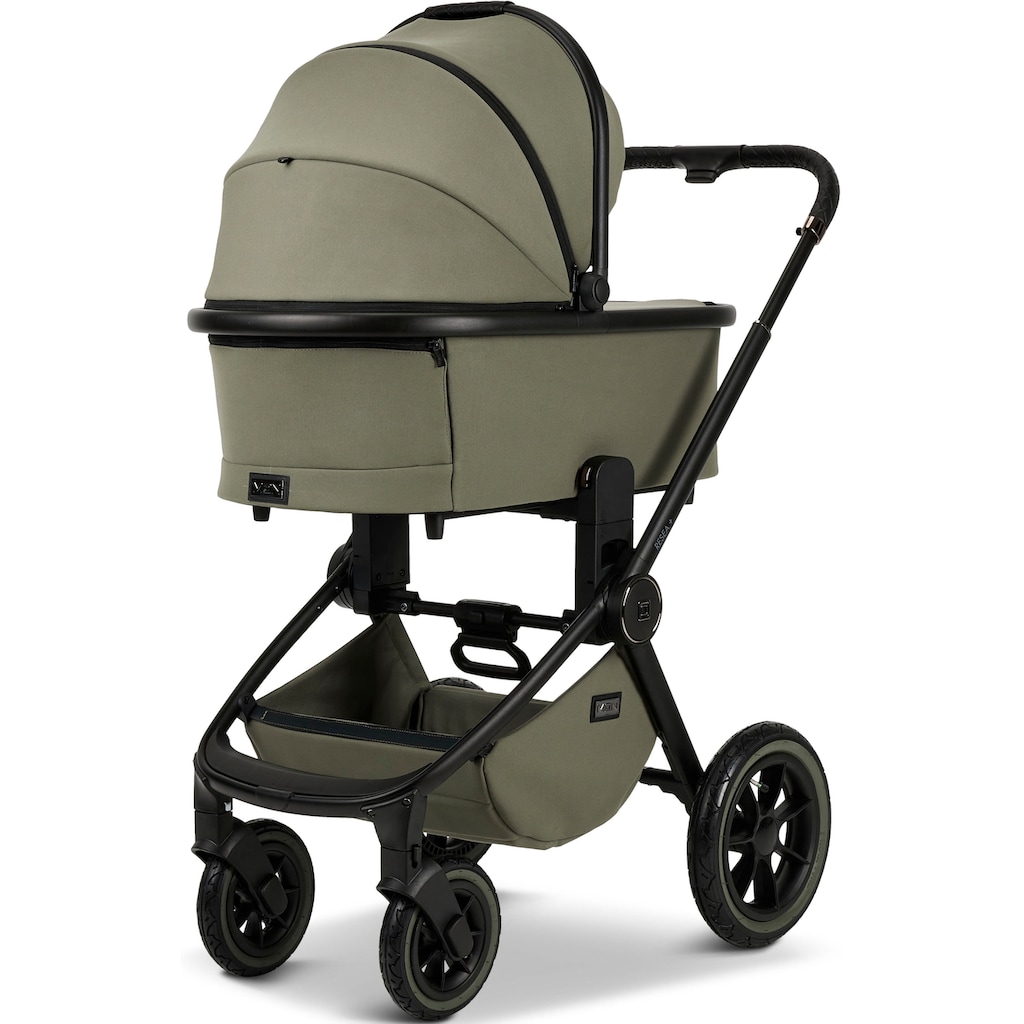 Moon Kombi-Kinderwagen »Resea+, moss green/black melange«