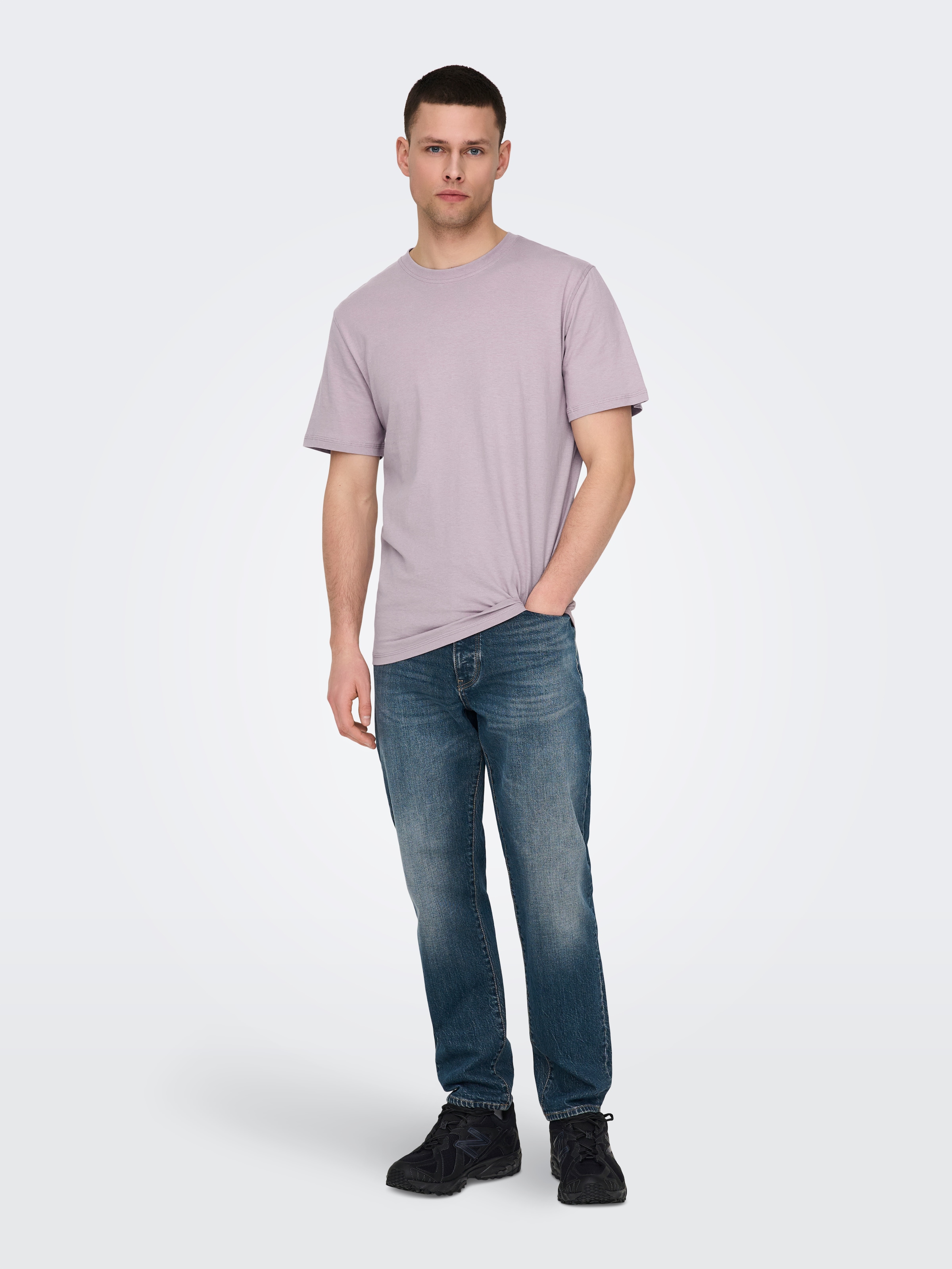 ONLY & SONS Rundhalsshirt »ONSMAX LIFE REG SS STITCH TEE«