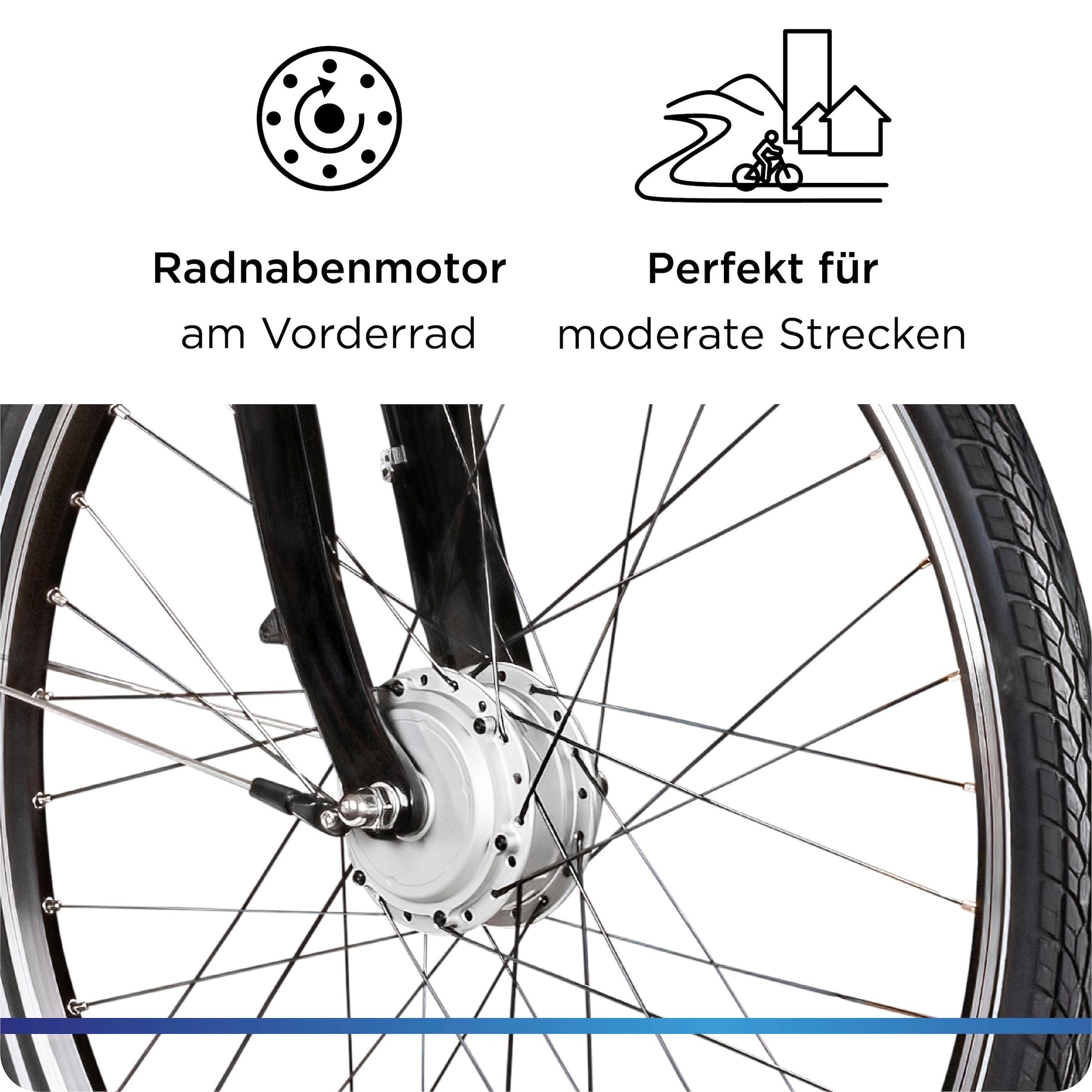 Zündapp E-Bike »Z510«, 3 Gang, Shimano, Nexus SC-3C41, Frontmotor 250 W, (mit Frontkorb), Pedelec, Elektrofahrrad für Damen u. Herren
