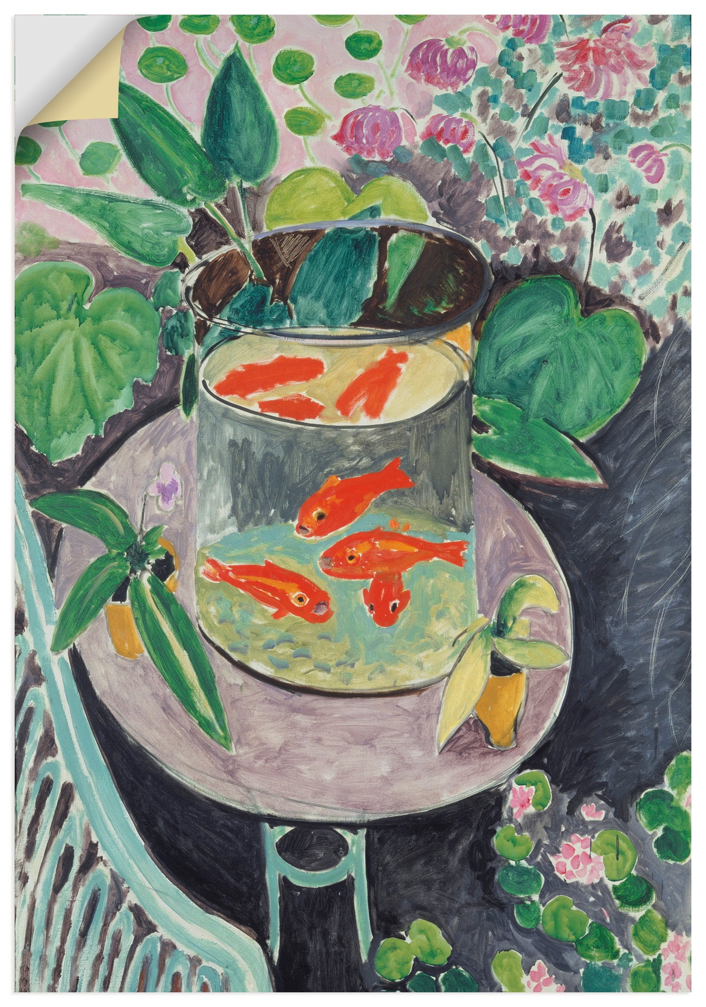 Wandbild ARTLAND "Die Goldfische. 1911", farbe bild(er): farbig, B:70cm H:100cm, Bilder, als Alubild, Leinwandbild, Poster, Wandaufkleber in verschied. Größen