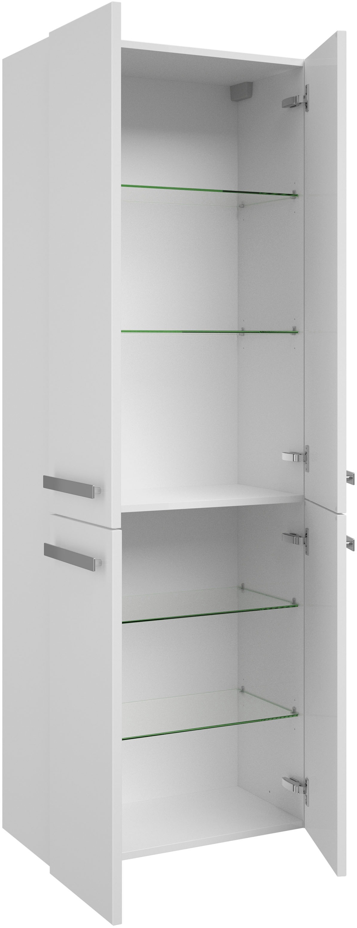 Thumbnail - Saphir Hochschrank "Serie 4005 Badschrank 60 cm breit, mit 4 Türen, 4 Glas-Einlegeböden", Badezimmer-Hochschrank inkl. T...