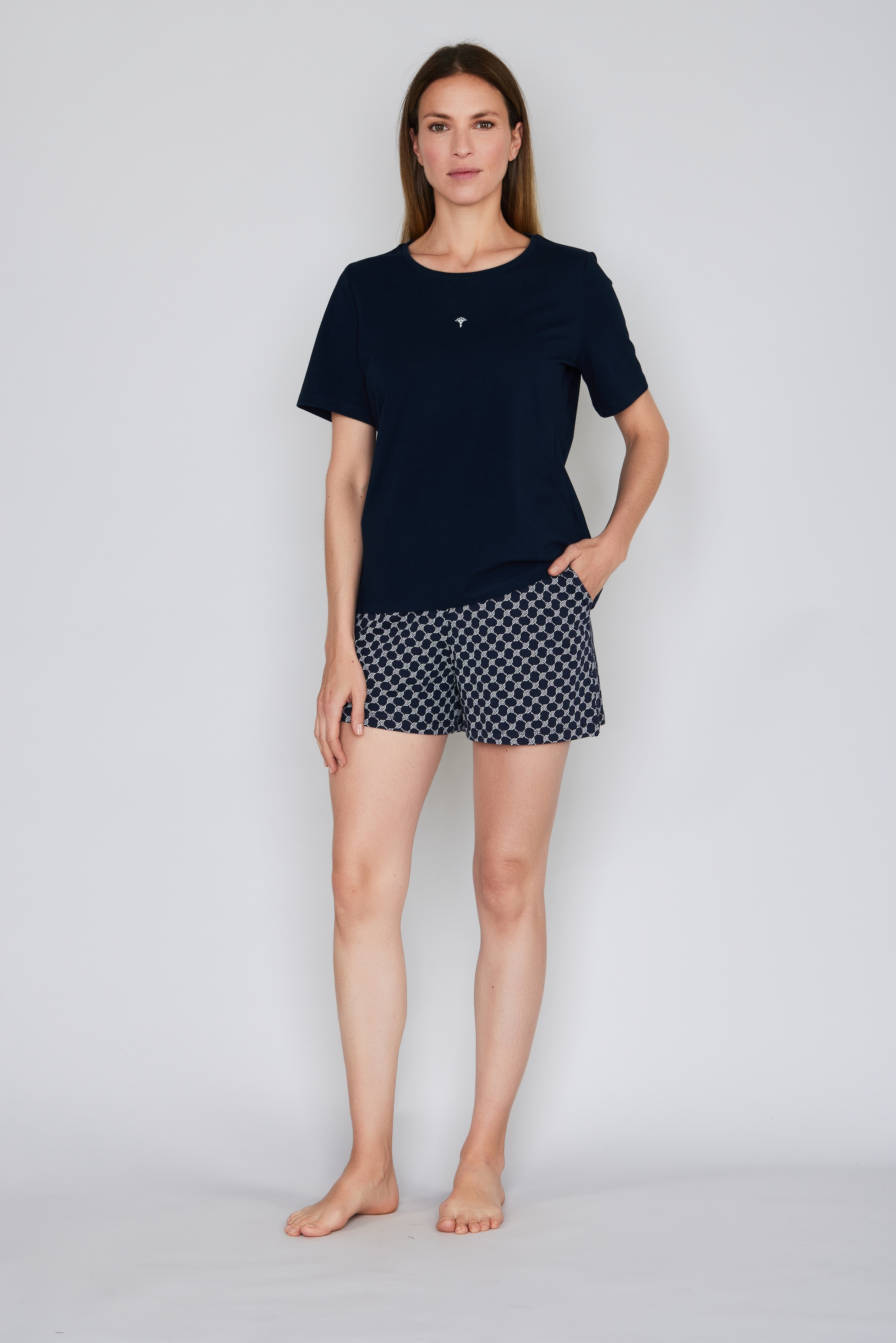 JOOP! Schlafshorts »Cosy«  mit Cornflower-Allovermuster, elastischer Bund