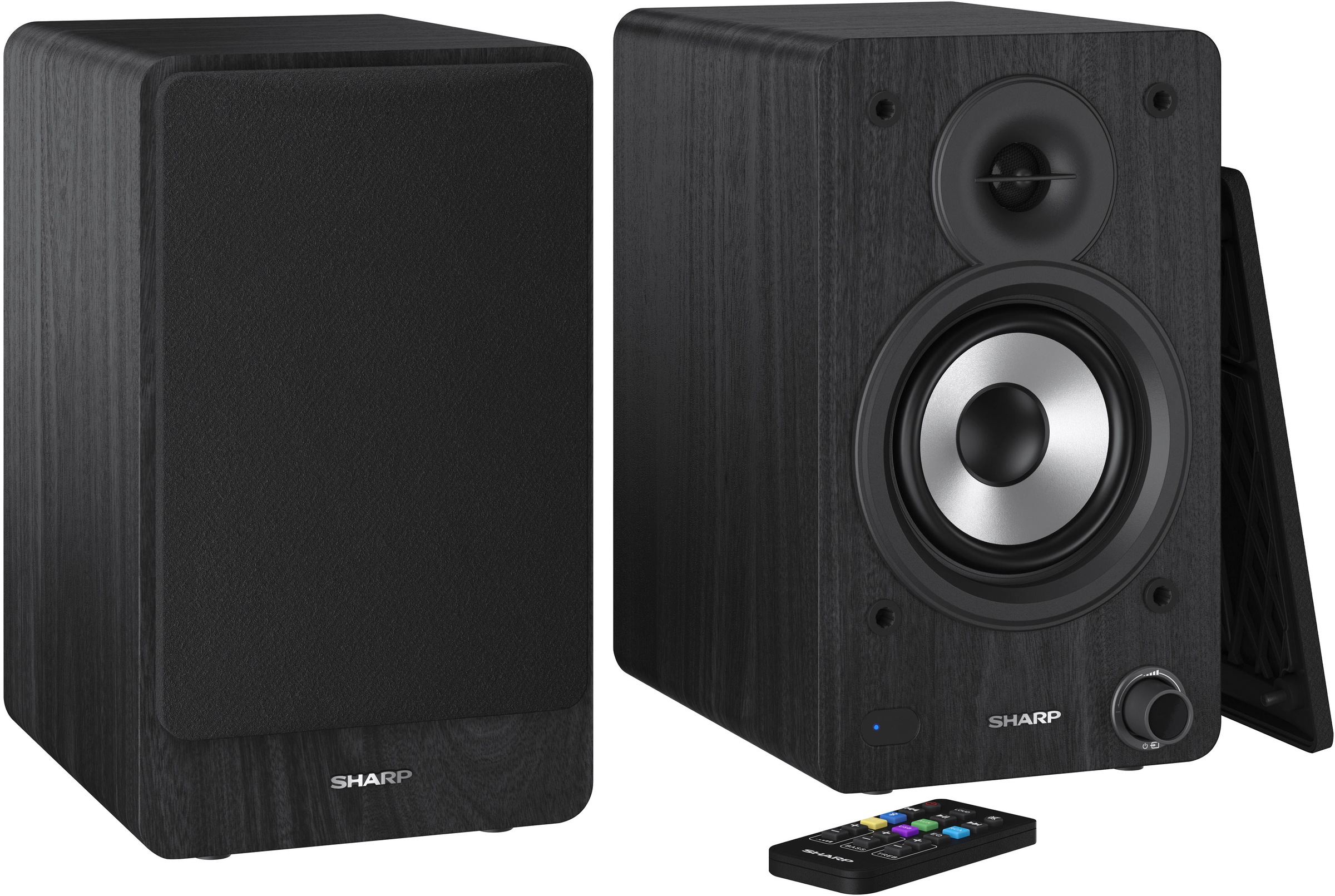 SHARP Lautsprecher "Regalboxen", B:15,8cm H:24,8cm T:19cm, schwarz, Wohnzimmer, Lautsprecher