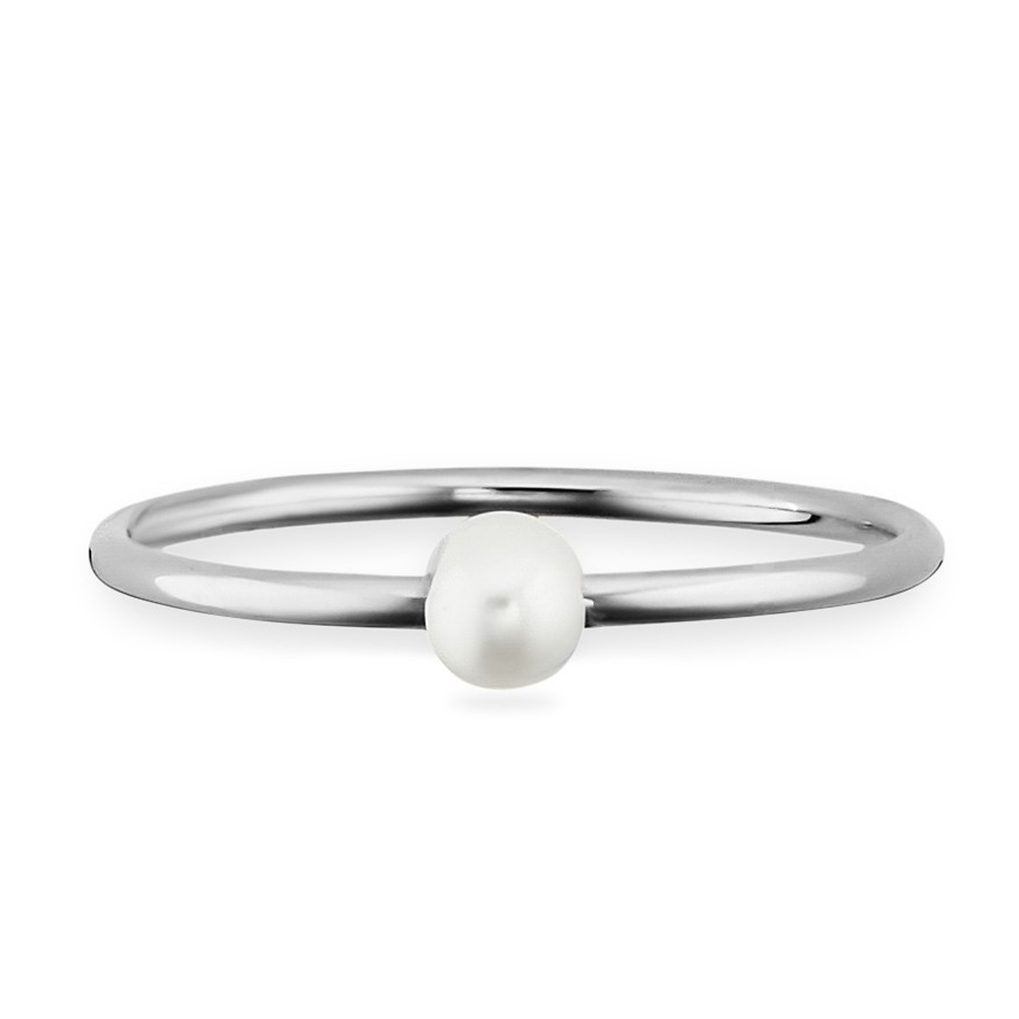 Fingerring »925/- Sterling Silber rhodiniert Perle«