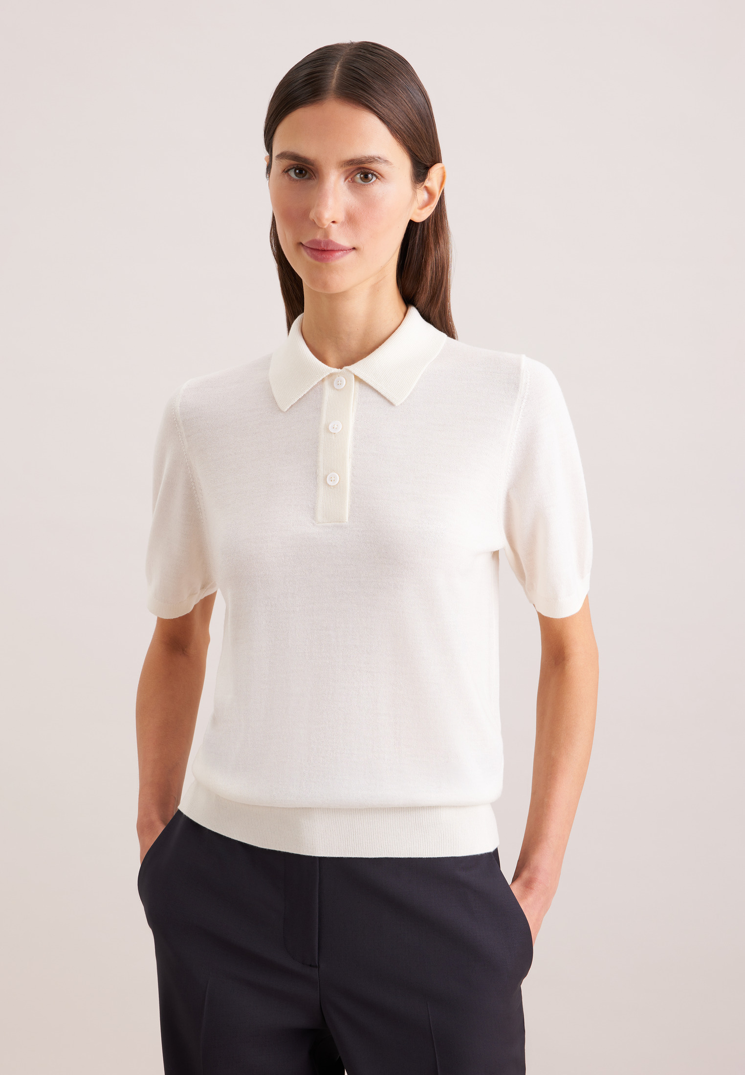 seidensticker Strickpullover Polo Uni