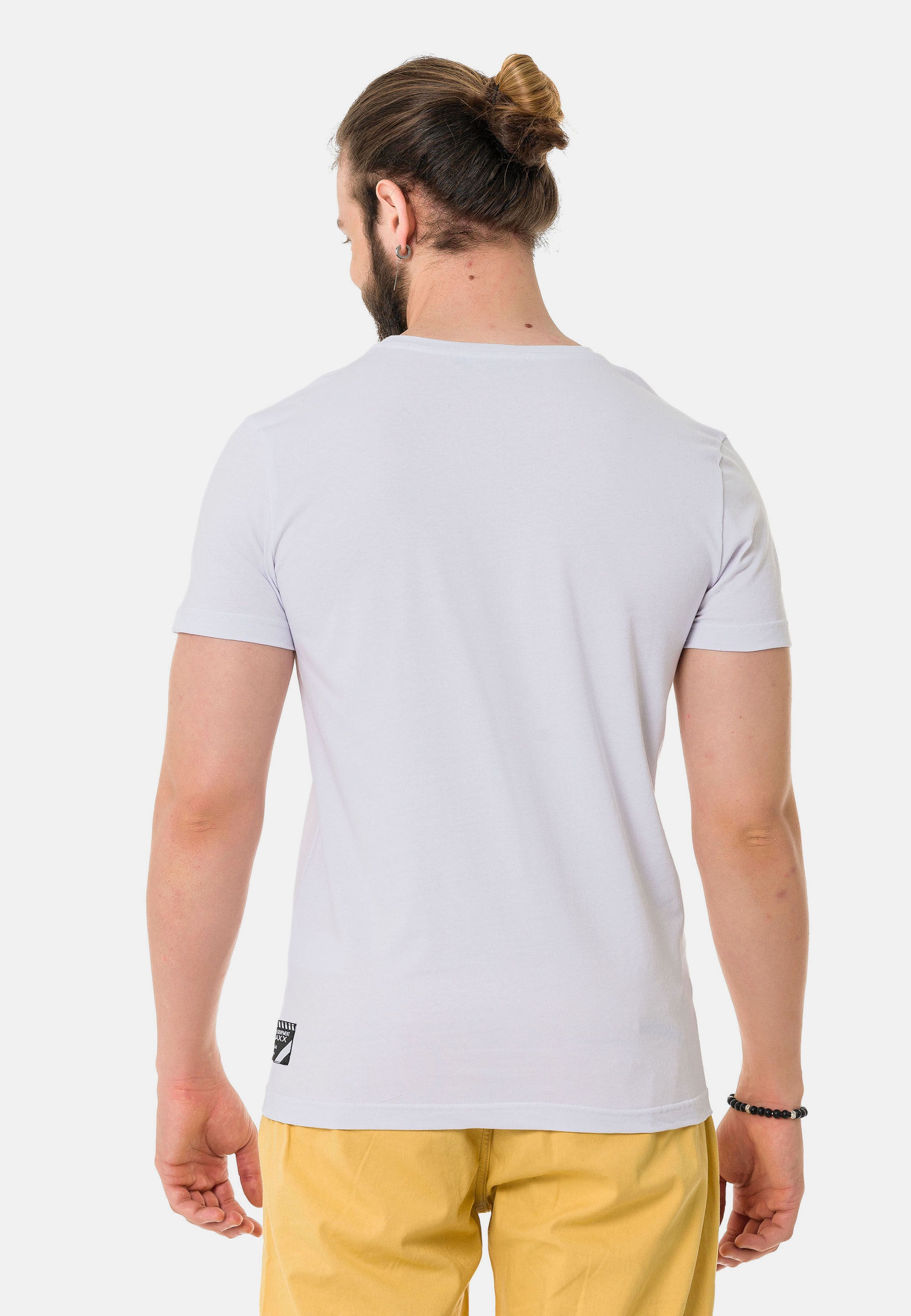 Cipo & Baxx T-Shirt »T-Shirt«, mit Rundhals-Ausschnitt