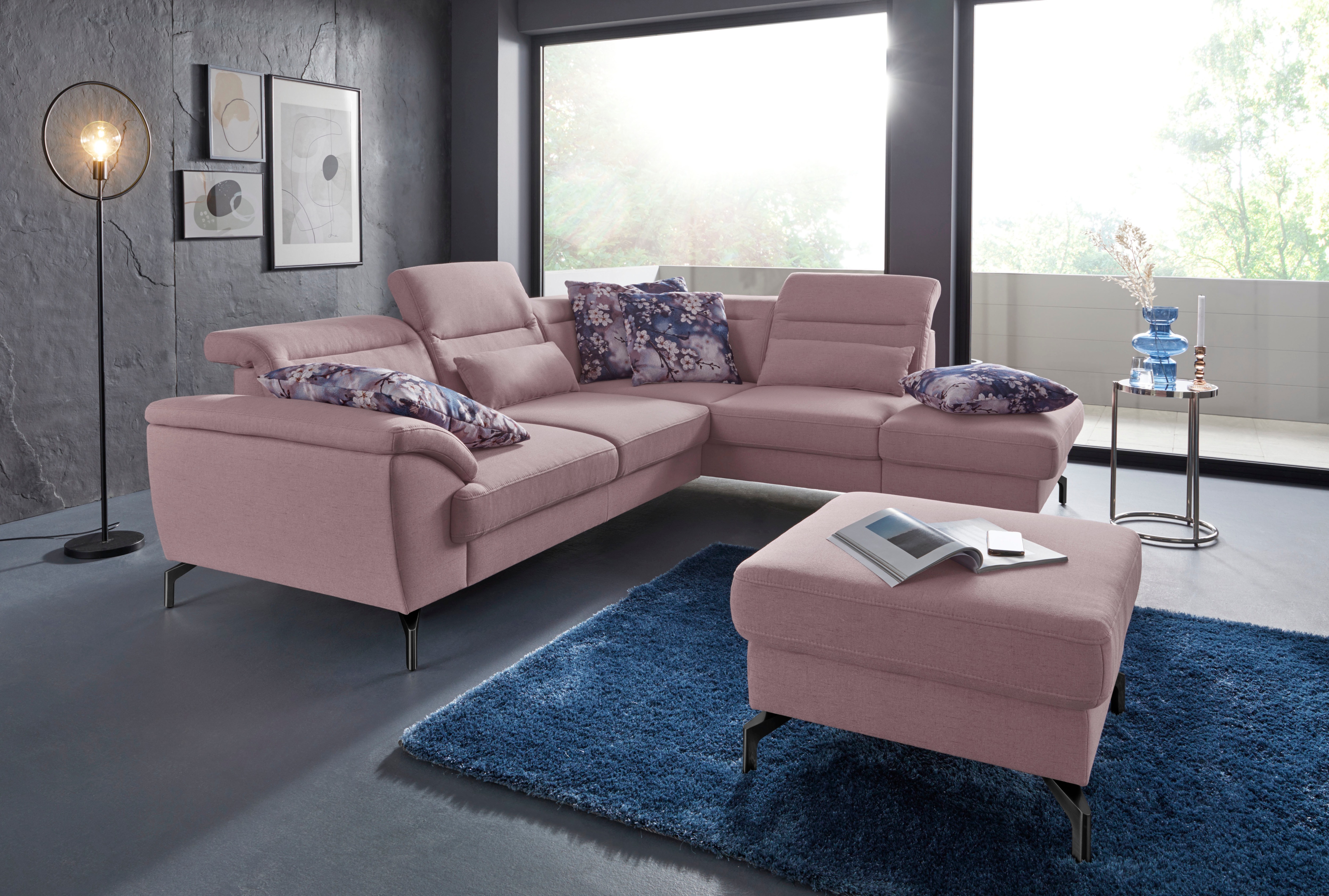 Thumbnail - sit&more Hocker "Percy", Fußhöhe 15cm, wahlweise mit unterschiedlichen Fußfarben
