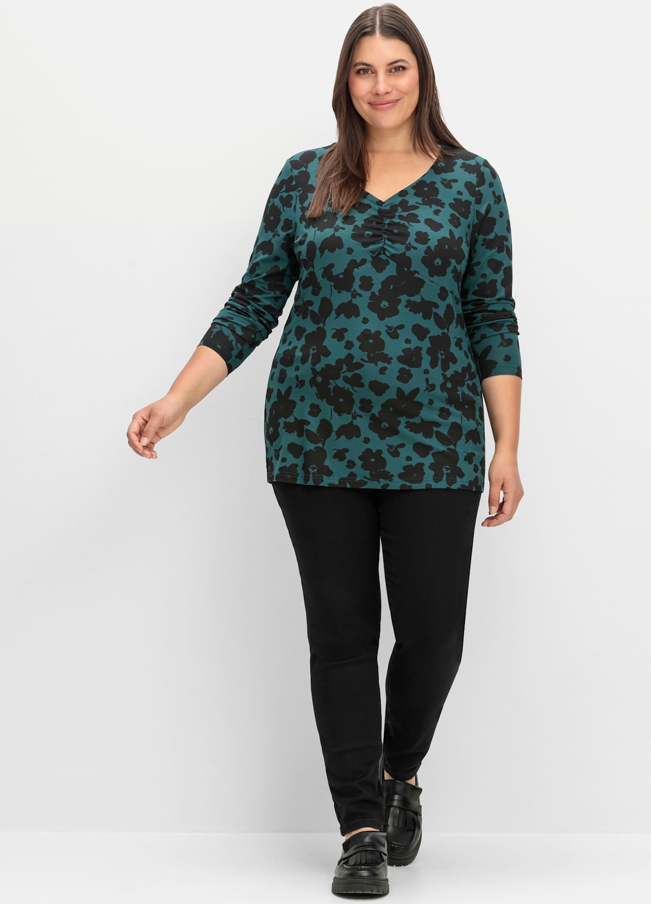 Sheego Langarmshirt "Langarmshirt", (1 tlg.) günstig online kaufen