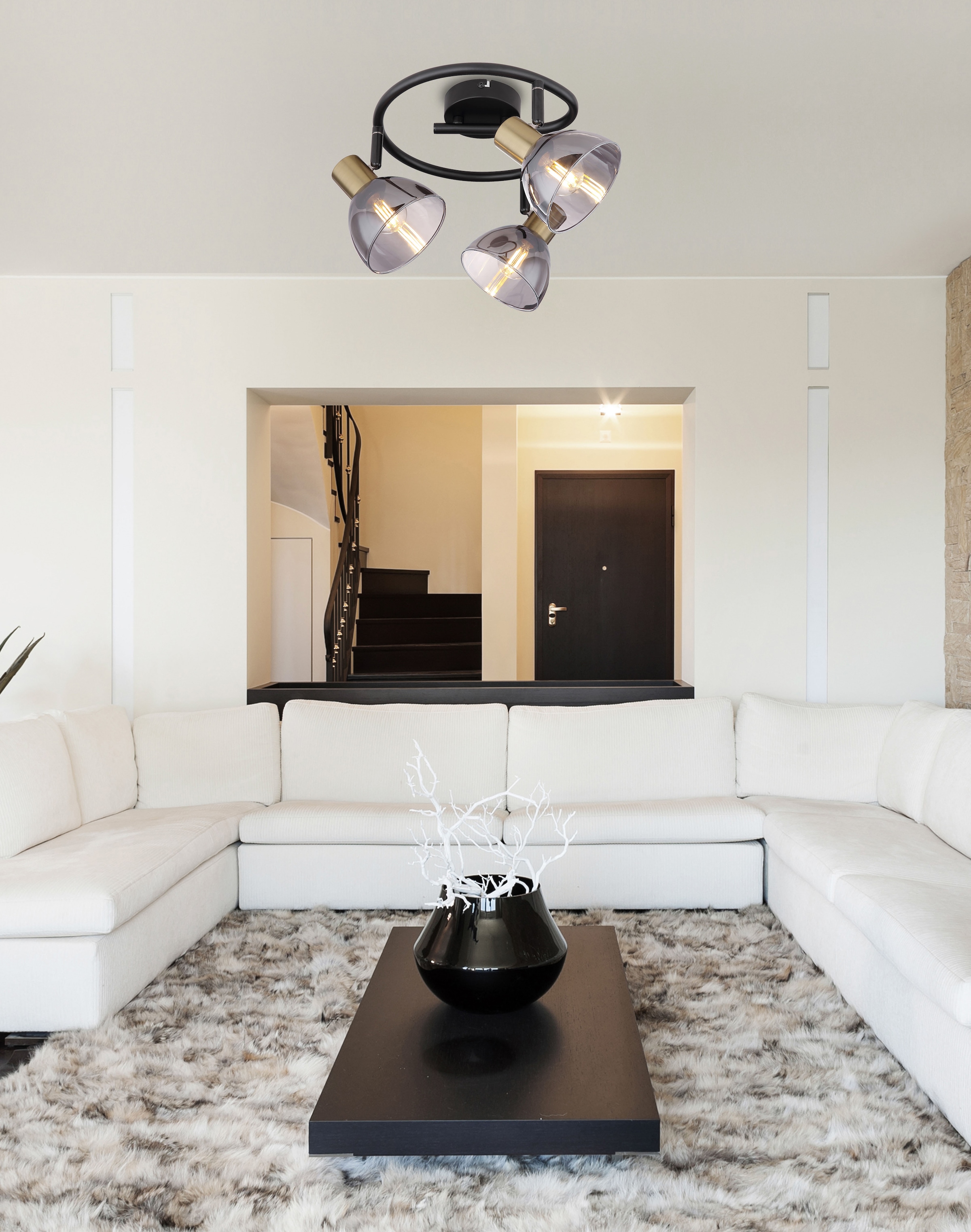 GLOBO LIGHTING Deckenstrahler »JAY«, Leuchtmittel E14 | ohne Leuchtmittel, Deckenstrahler/bronzefarben/schwarz/Flur/Wohnzimmer