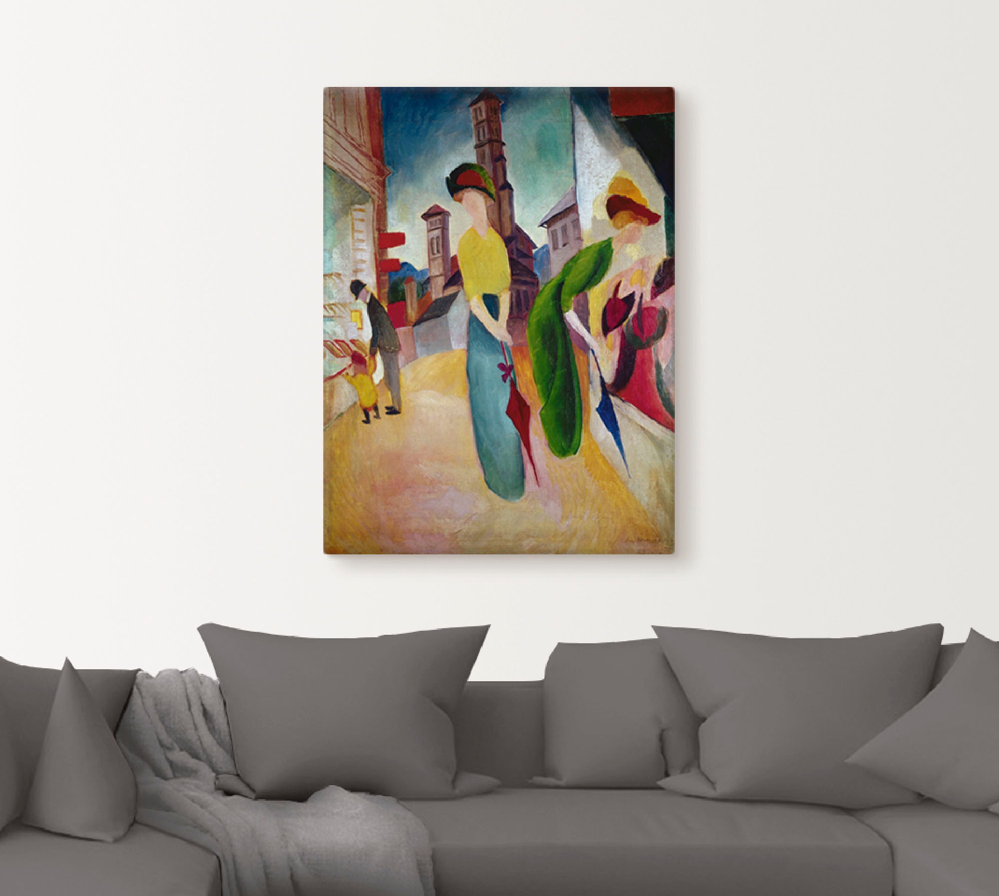 Artland Wandbild »Vorm Hutladen. 1913«, Frau, (1 St.), als Leinwandbild, Poster, Wandaufkleber in verschied. Größen