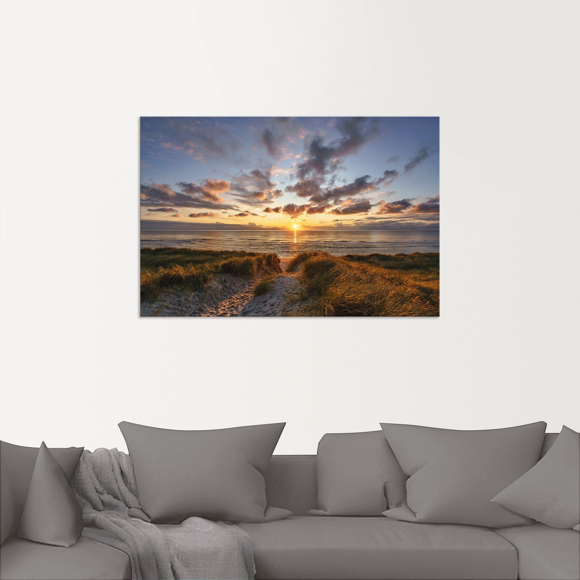Artland Wandbild »Sonnenuntergang auf Sylt«, Bilder vom Sonnenuntergang & -aufgang, (1 St.), als Leinwandbild, Poster in verschied. Größen