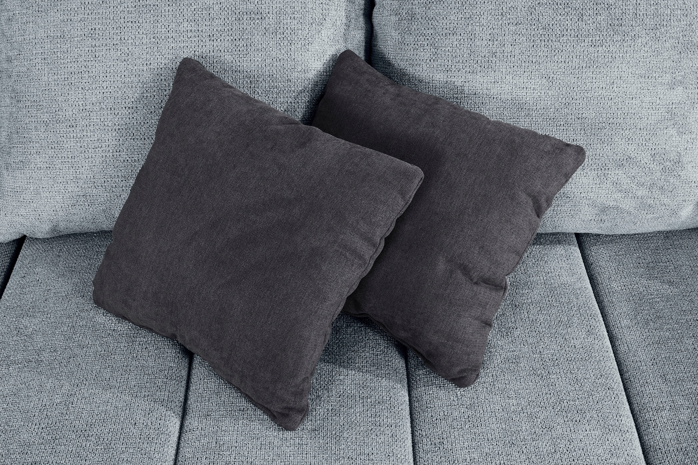 INOSIGN Ecksofa »Imola, elegant und modern, aktuelle Steppung im Sitz, bequem, L-Form«, frei im Raum stellbar, wahlweise mit Bettfunktion und Bettkasten