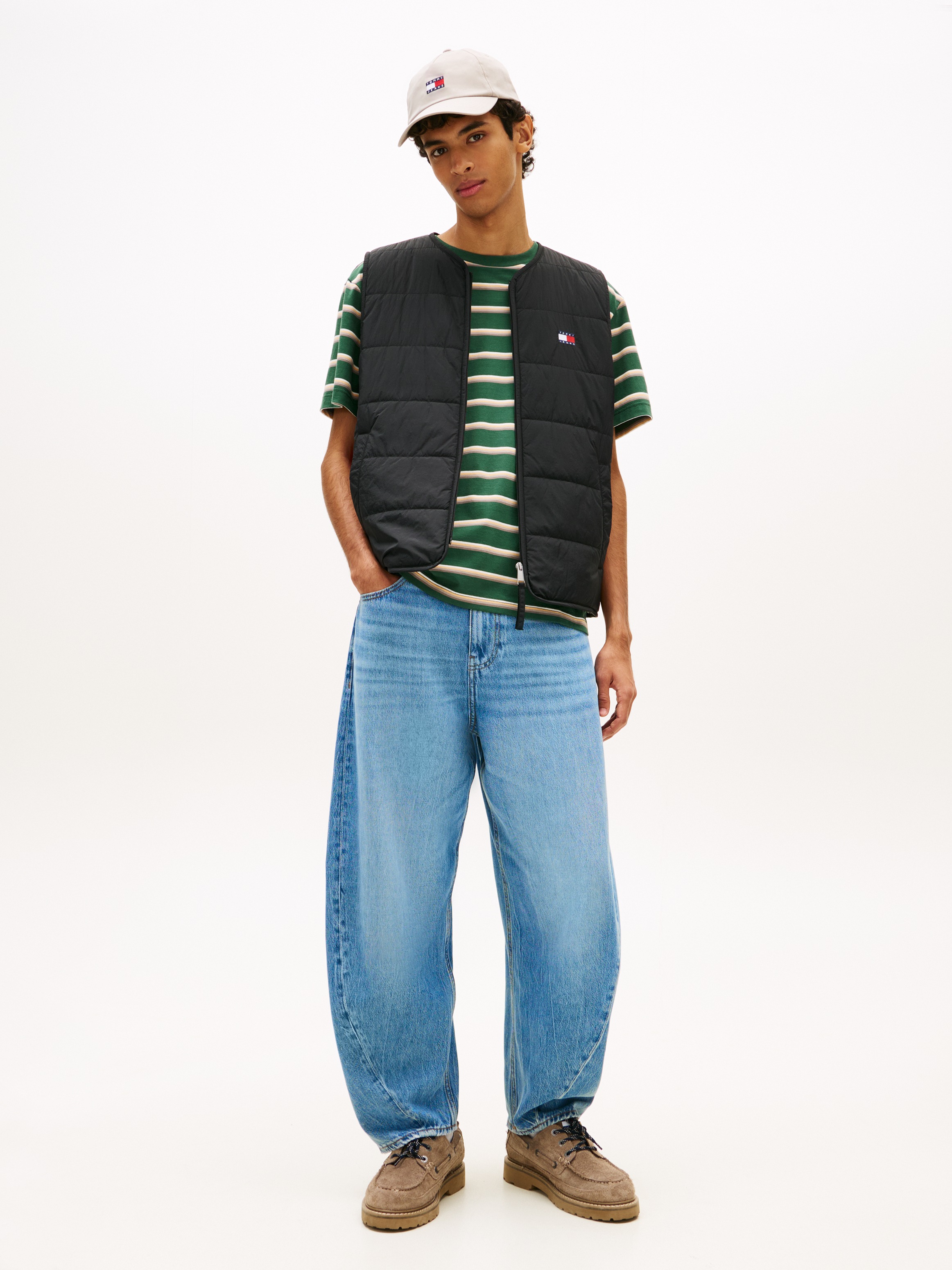 Thumbnail - Tommy Jeans Steppweste "TJM HERITAGE FLAG QUILTED" Underliner Regular fit mit Rundhalsausschnitt