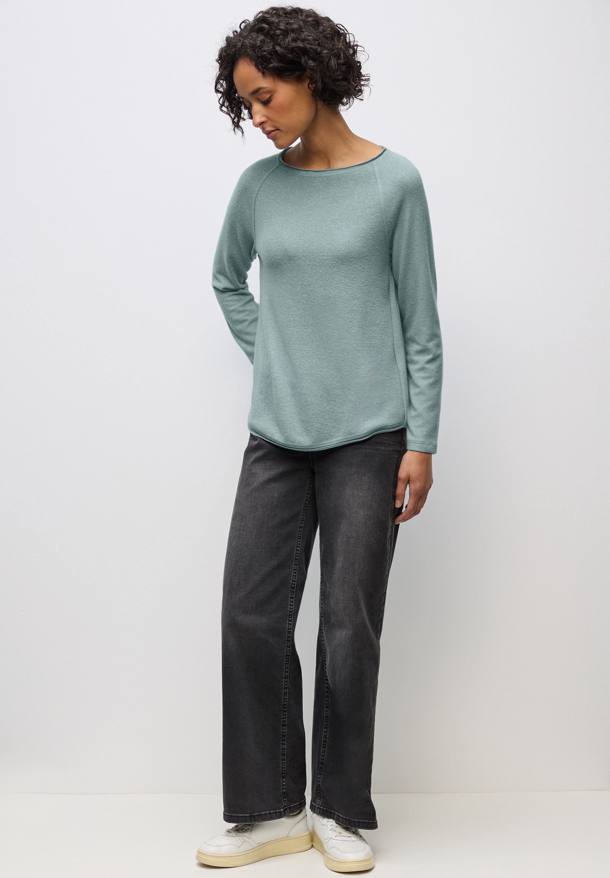 STREET ONE Langarmshirt, aus softem Materialmix