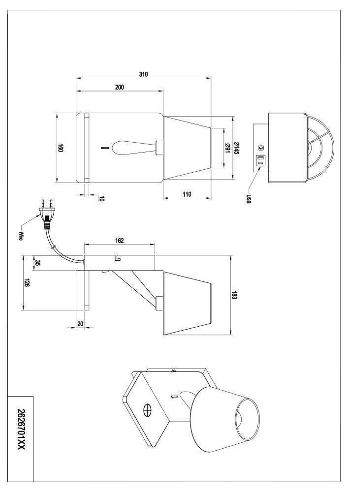 TRIO Leuchten Wandleuchte »COMFORT, Wand Nachttischleuchte, induktive Ladestation USB-Anschluss« E14 1 Stk. warmweiß - kaltweiß LED Wandleuchte indirektes Licht, exkl 1x E14 max 40W, Stoffschirm