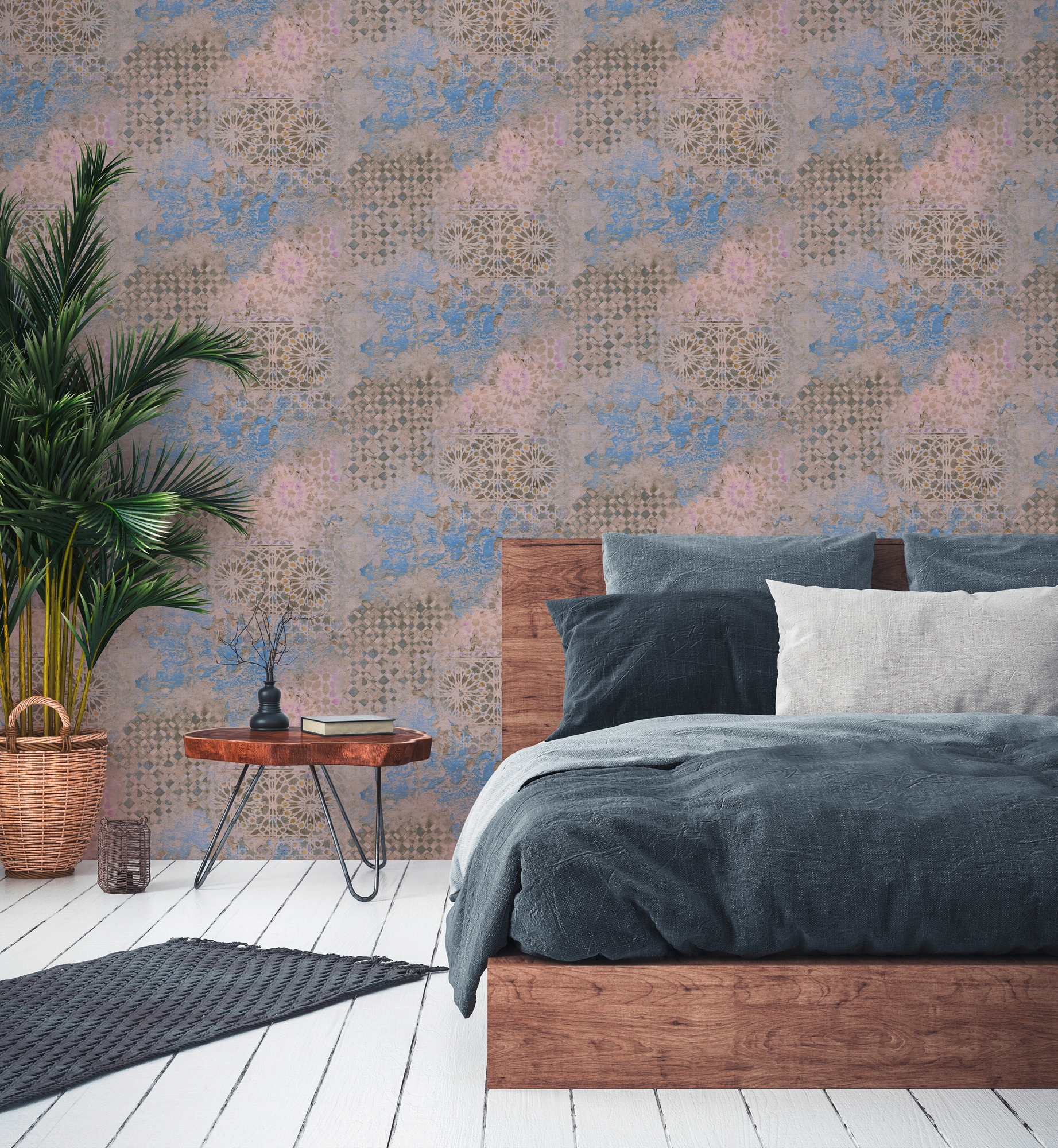 living walls Vliestapete »Metropolitan Stories, Antonio Barcelona« Motiv | Strukturmuster | gemustert leicht strukturiert Tapete Ausgefallen Tapeten Wohnzimmer Schlafzimmer Küche modern Design