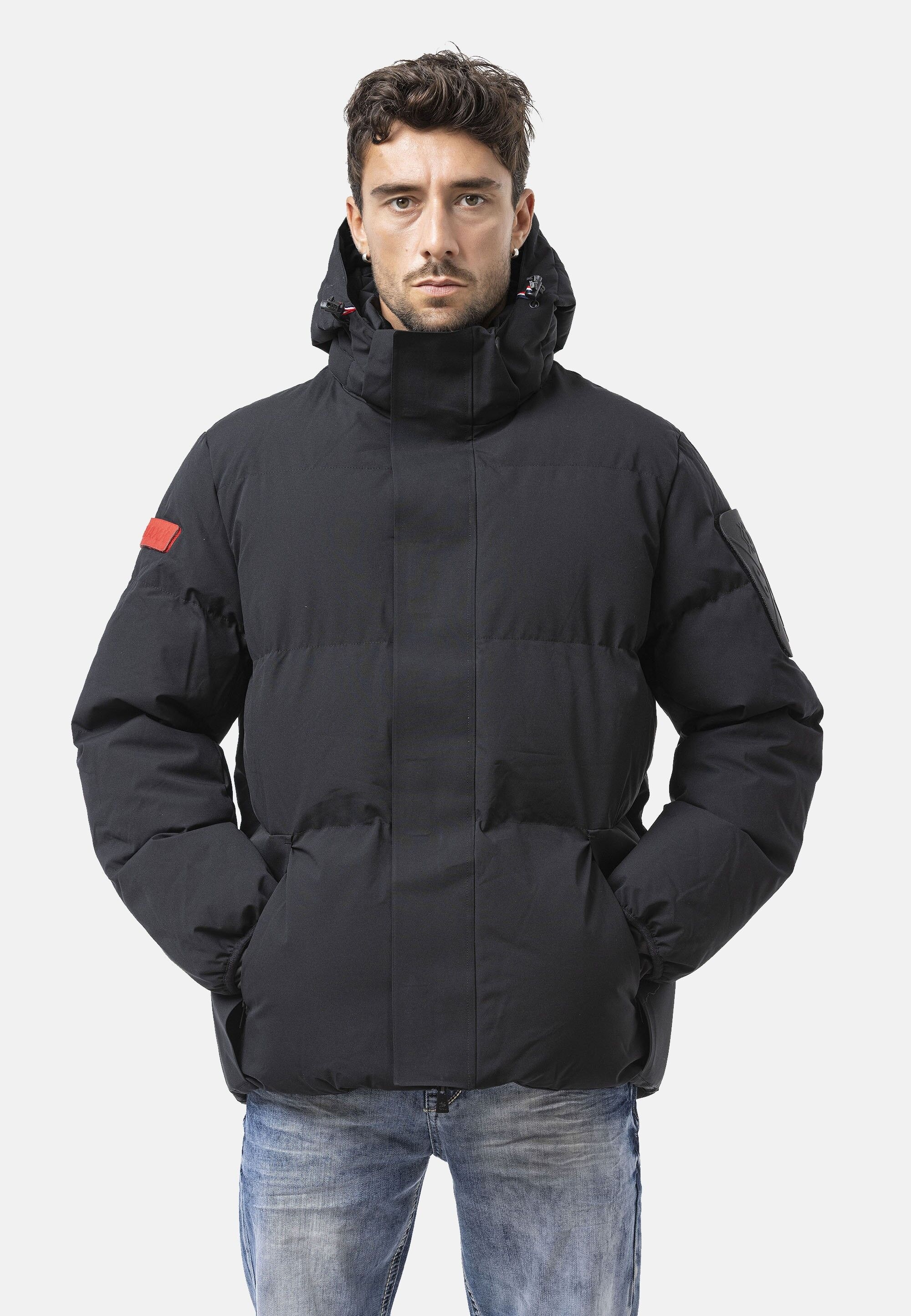 Cipo & Baxx Winterjacke »CM228« mit Kapuze sportlich, warm & ideal für Snowboard-Fahrer