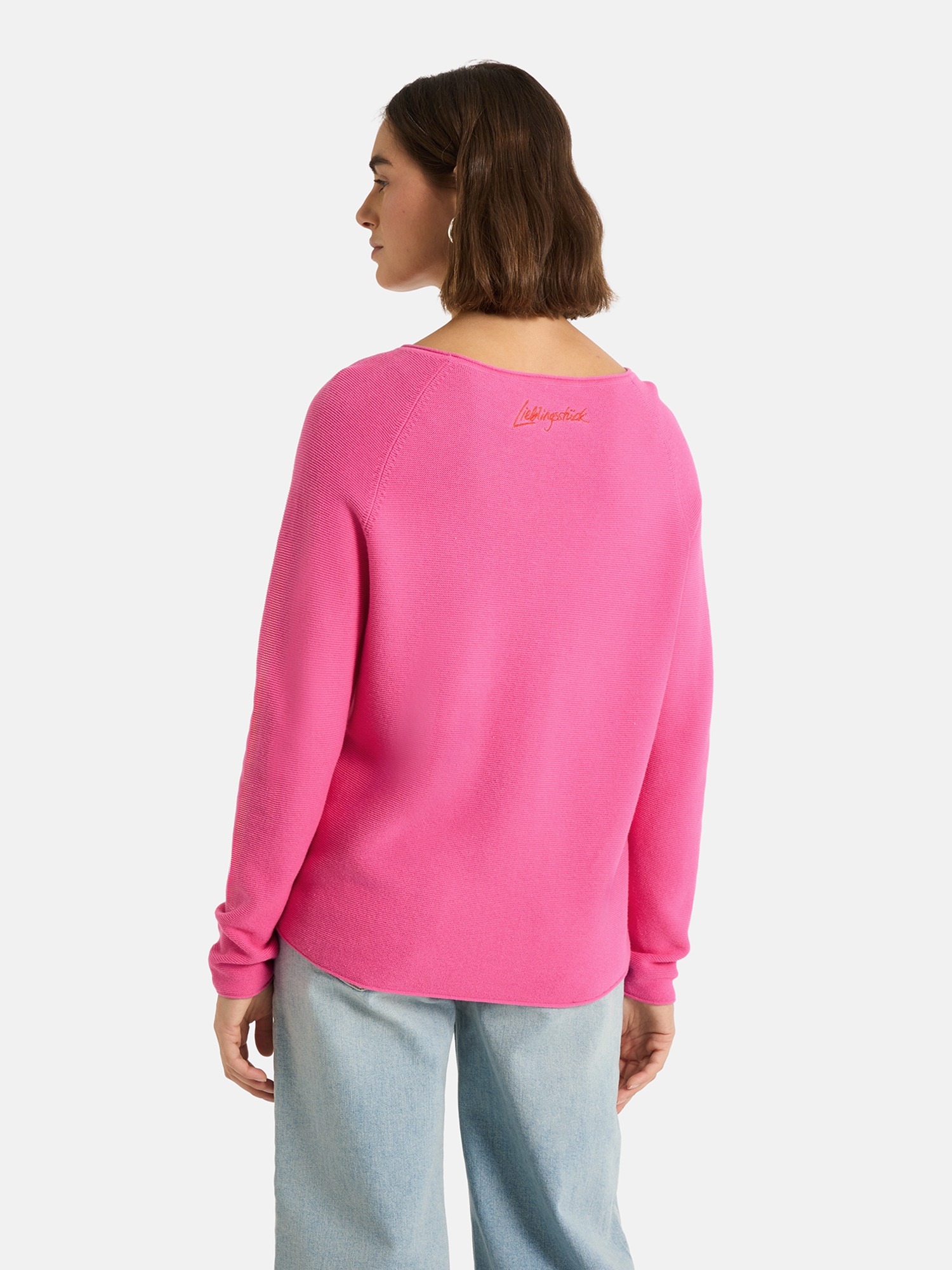 Lieblingsstück Rundhalspullover »BiancaEP« aus reiner Baumwolle, unifarbenes Design