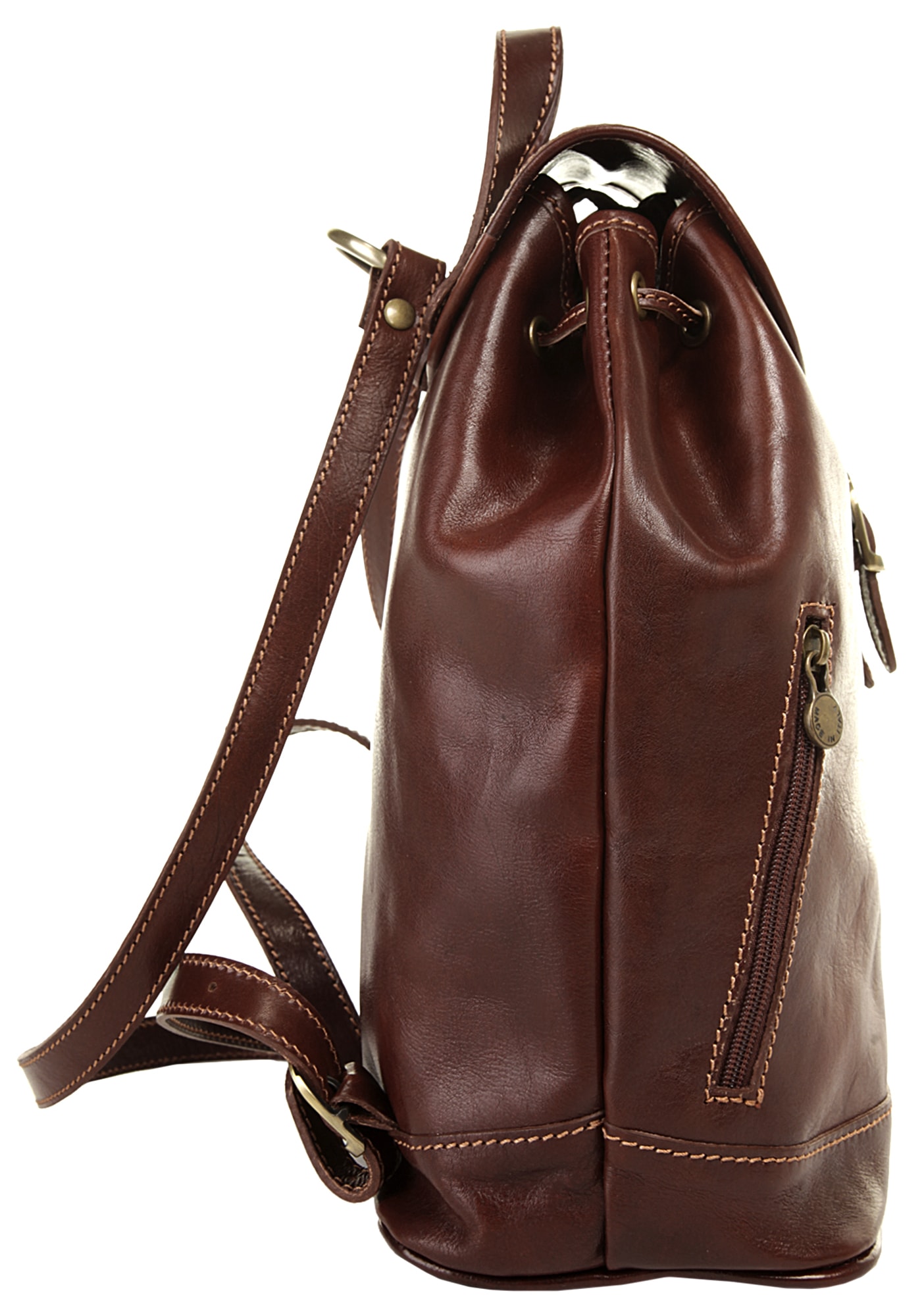 Piké Cityrucksack, echt Leder, Made in Italy
